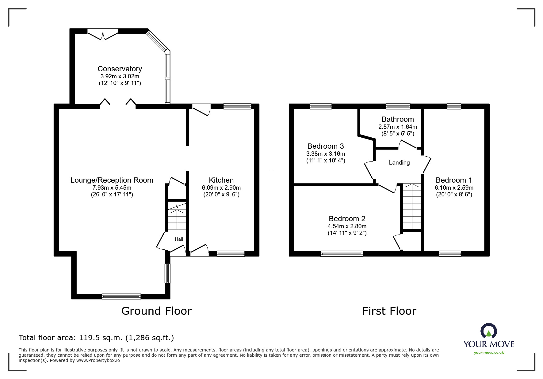 Floorplan of 3 bedroom End Terrace House for sale, Raymond Avenue, Grimethorpe, Barnsley, S72