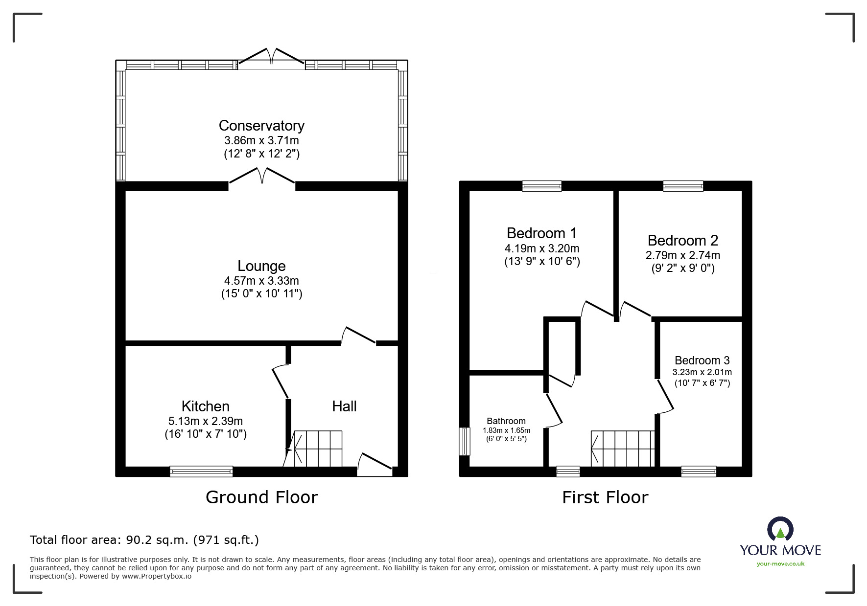 Floorplan of 3 bedroom Semi Detached House for sale, Allendale, Worsbrough, Barnsley, S70