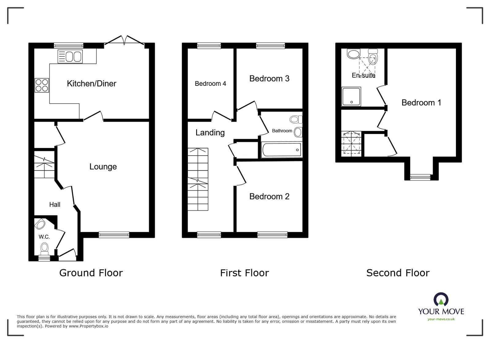 Floorplan of 4 bedroom Semi Detached House for sale, Turnshaw Mews, Barnsley, S70