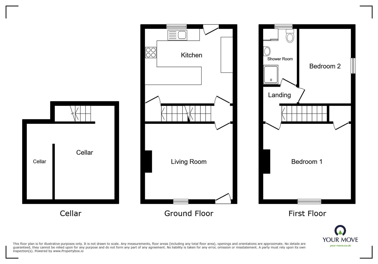 Floorplan of 2 bedroom End Terrace House for sale, Grays Road, Barnsley, S71