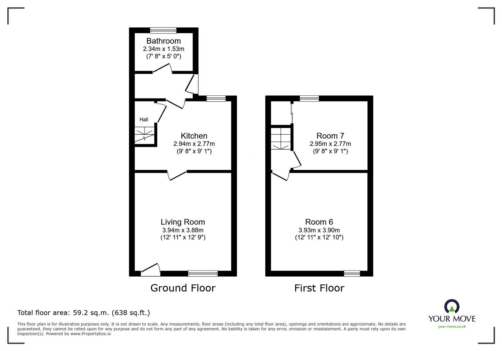 Floorplan of 2 bedroom Mid Terrace House to rent, Leopold Street, Barnsley, S70