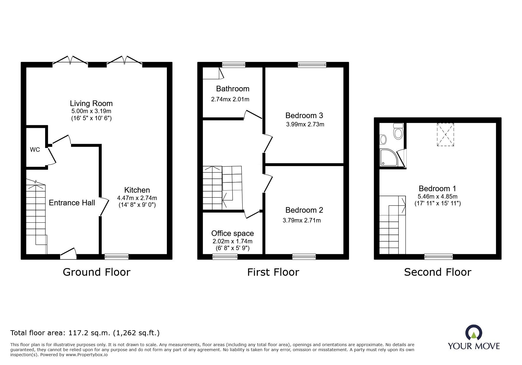 Floorplan of 3 bedroom End Terrace House for sale, Myrtle Street, Barnsley, S75