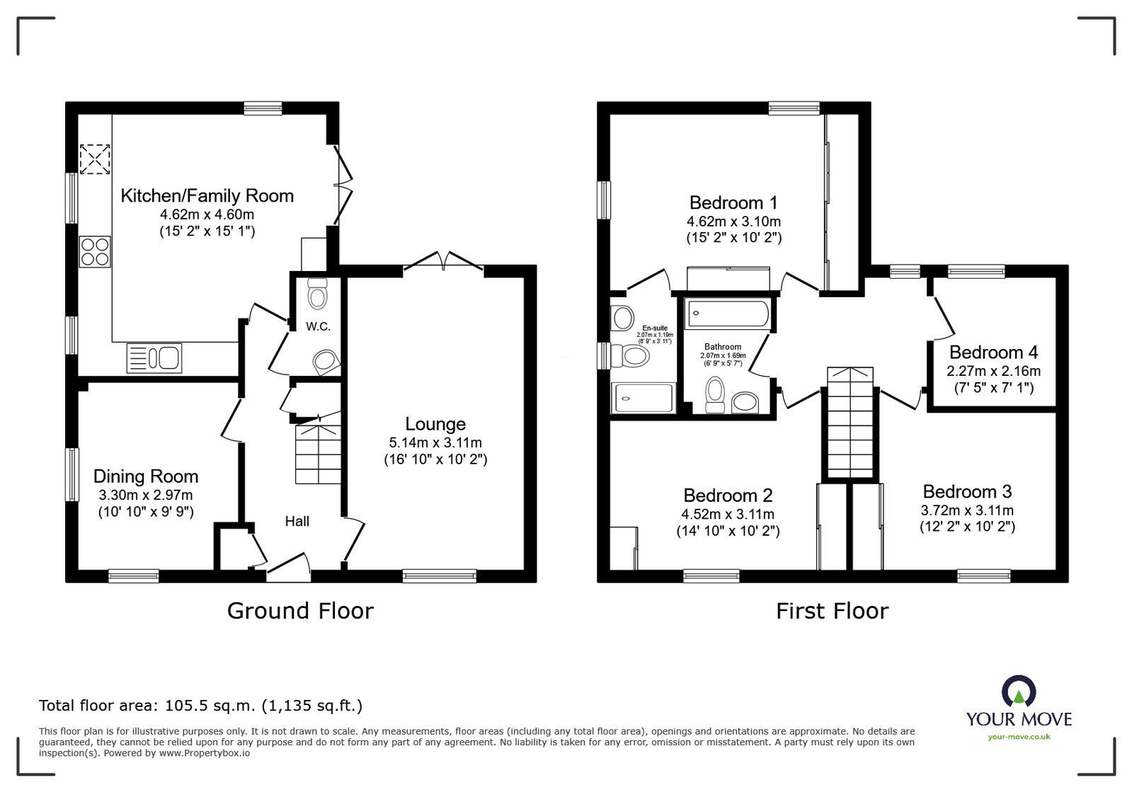 Floorplan of 4 bedroom Detached House for sale, Oriel Drive, Royston, Barnsley, S71