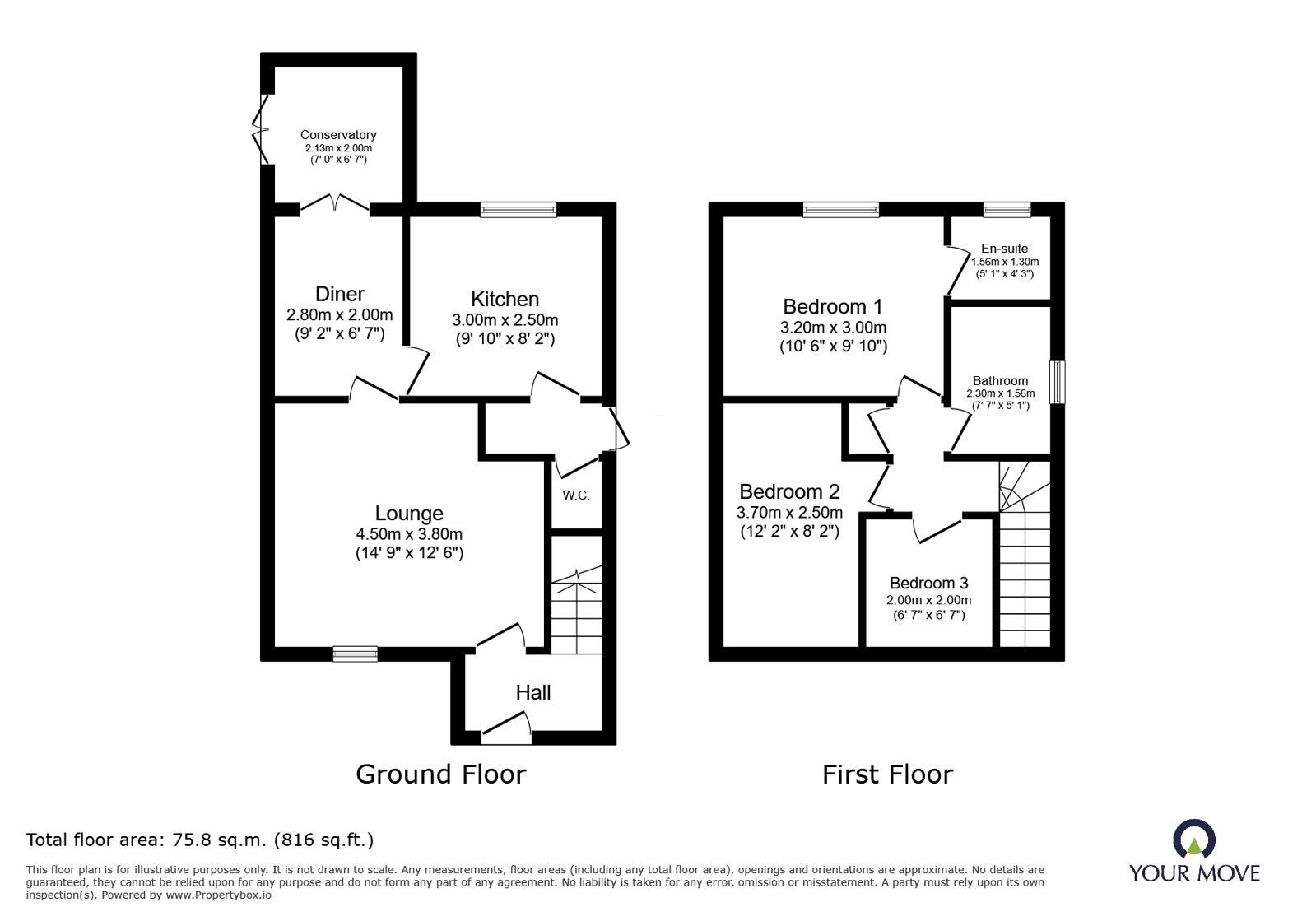 Floorplan of 3 bedroom Detached House for sale, Galway Close, Royston, Barnsley, S71
