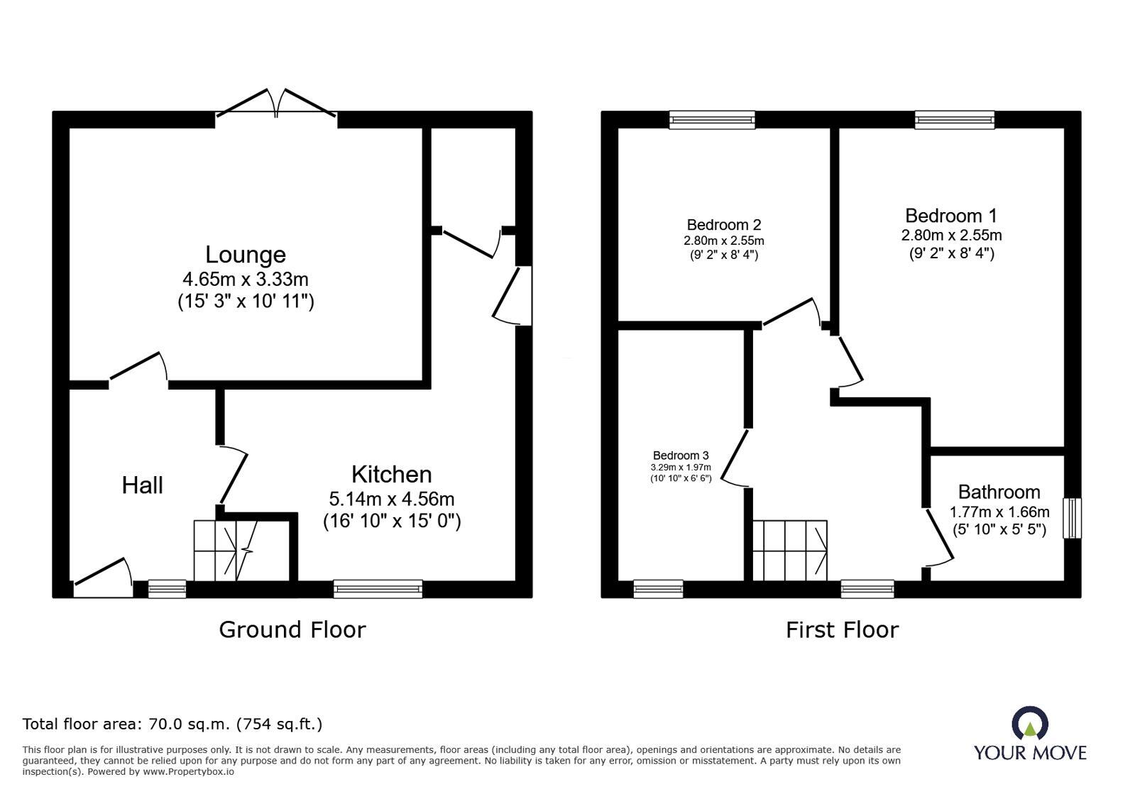 Floorplan of 3 bedroom Semi Detached House for sale, Chevet View, Royston, Barnsley, S71