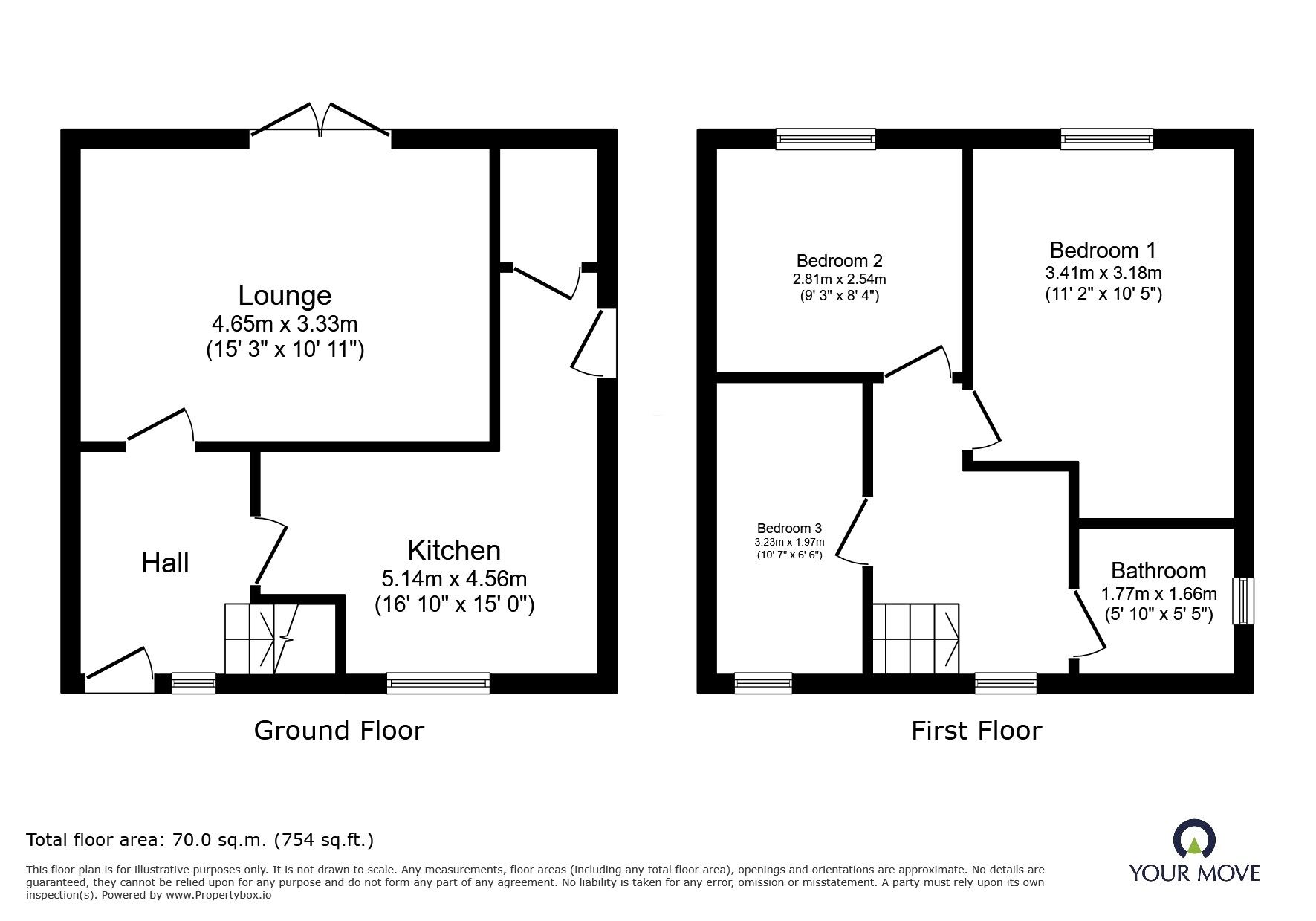 Floorplan of 3 bedroom Semi Detached House for sale, Chevet View, Royston, Barnsley, S71