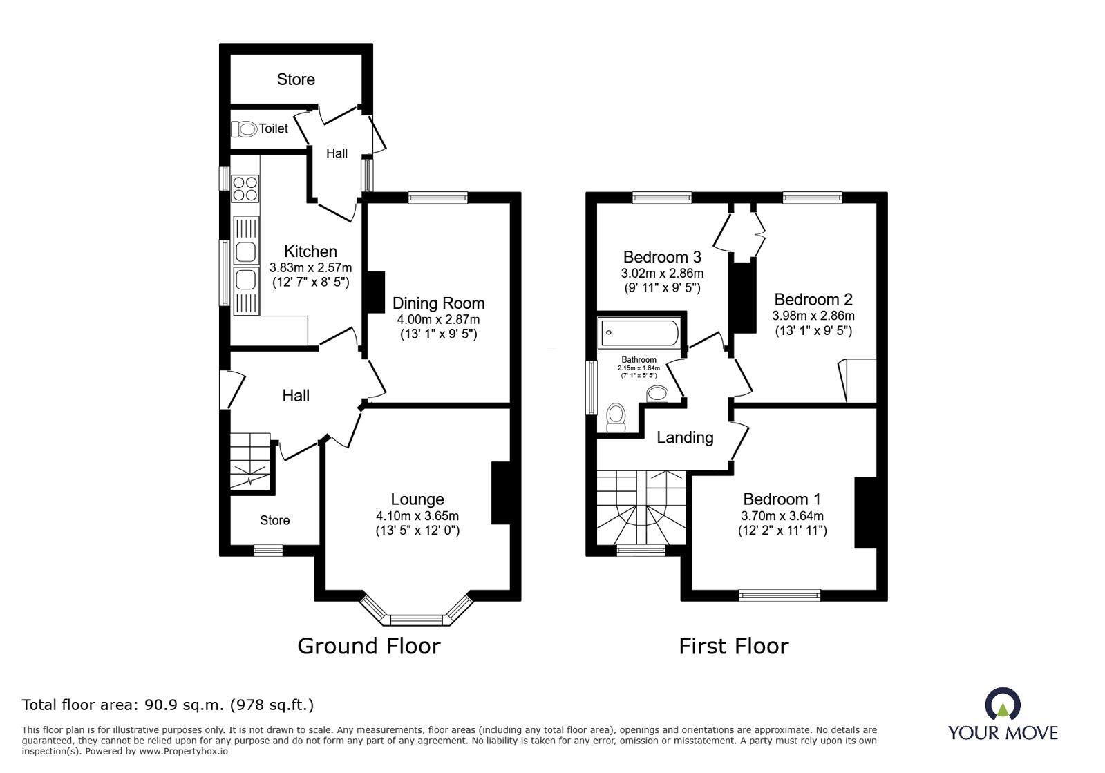 Floorplan of 3 bedroom Semi Detached House for sale, Far Lane, Rotherham, South Yorkshire, S65