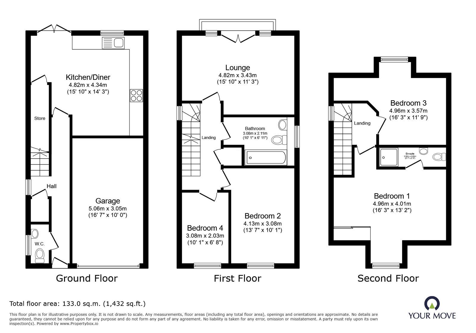 Floorplan of 4 bedroom Detached House for sale, Clae Cott Lane, Barnsley, S70
