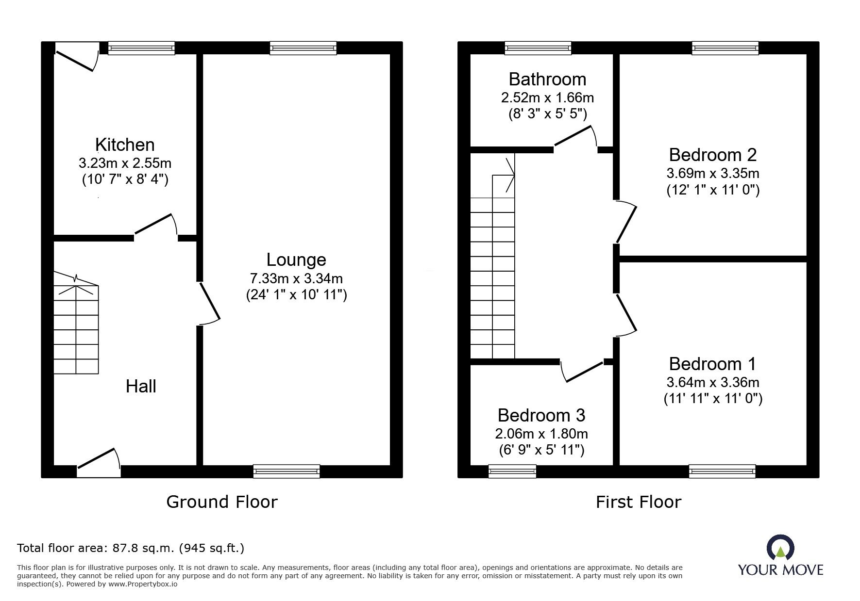 Floorplan of 3 bedroom Semi Detached House for sale, Westgate, Monk Bretton, Barnsley, S71