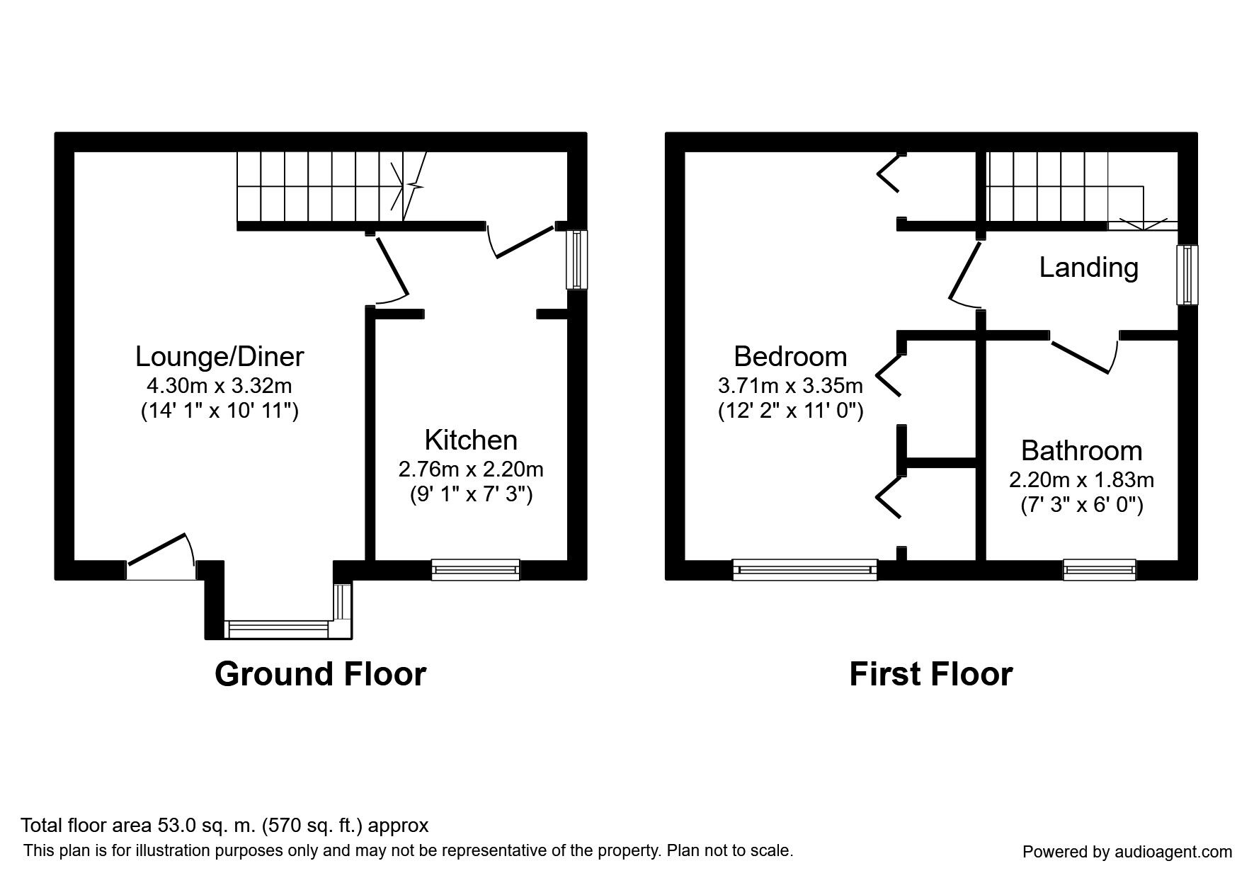 Floorplan of 1 bedroom House to rent, Matilda Drive, Basingstoke, Hampshire, RG22