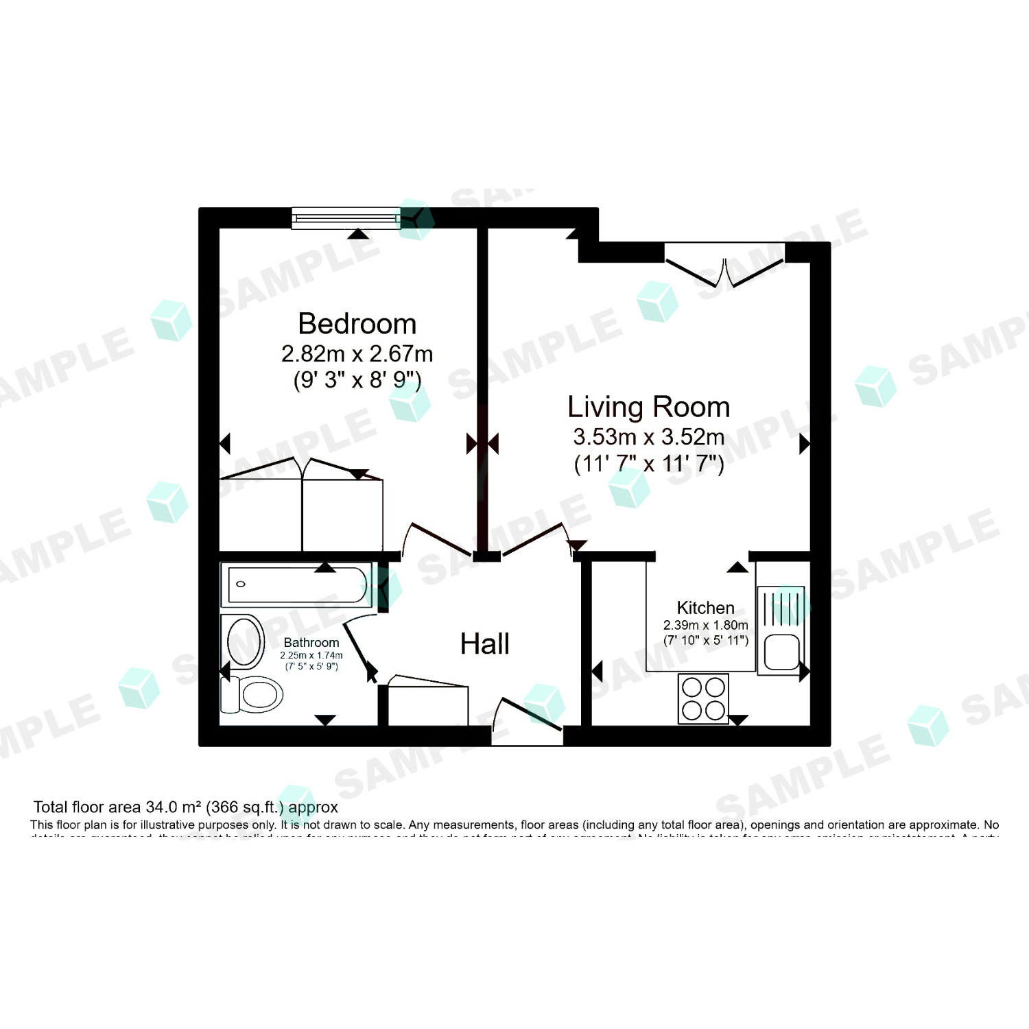 Floorplan of 1 bedroom Flat to rent, Wellington Street, Swindon, SN1