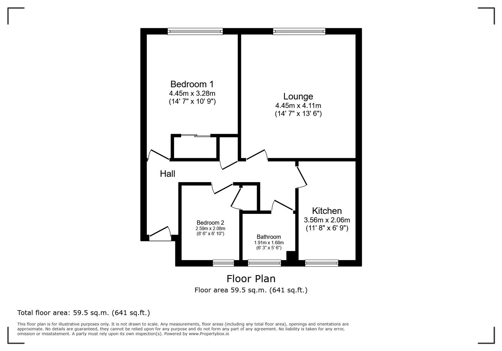 Floorplan of 2 bedroom  Flat to rent, Sherborne St. John, Basingstoke, Hampshire, RG24