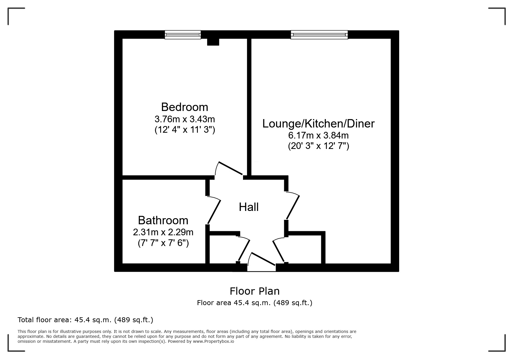 Floorplan of 1 bedroom Flat to rent, Alencon Link, Basingstoke, Hampshire, RG21