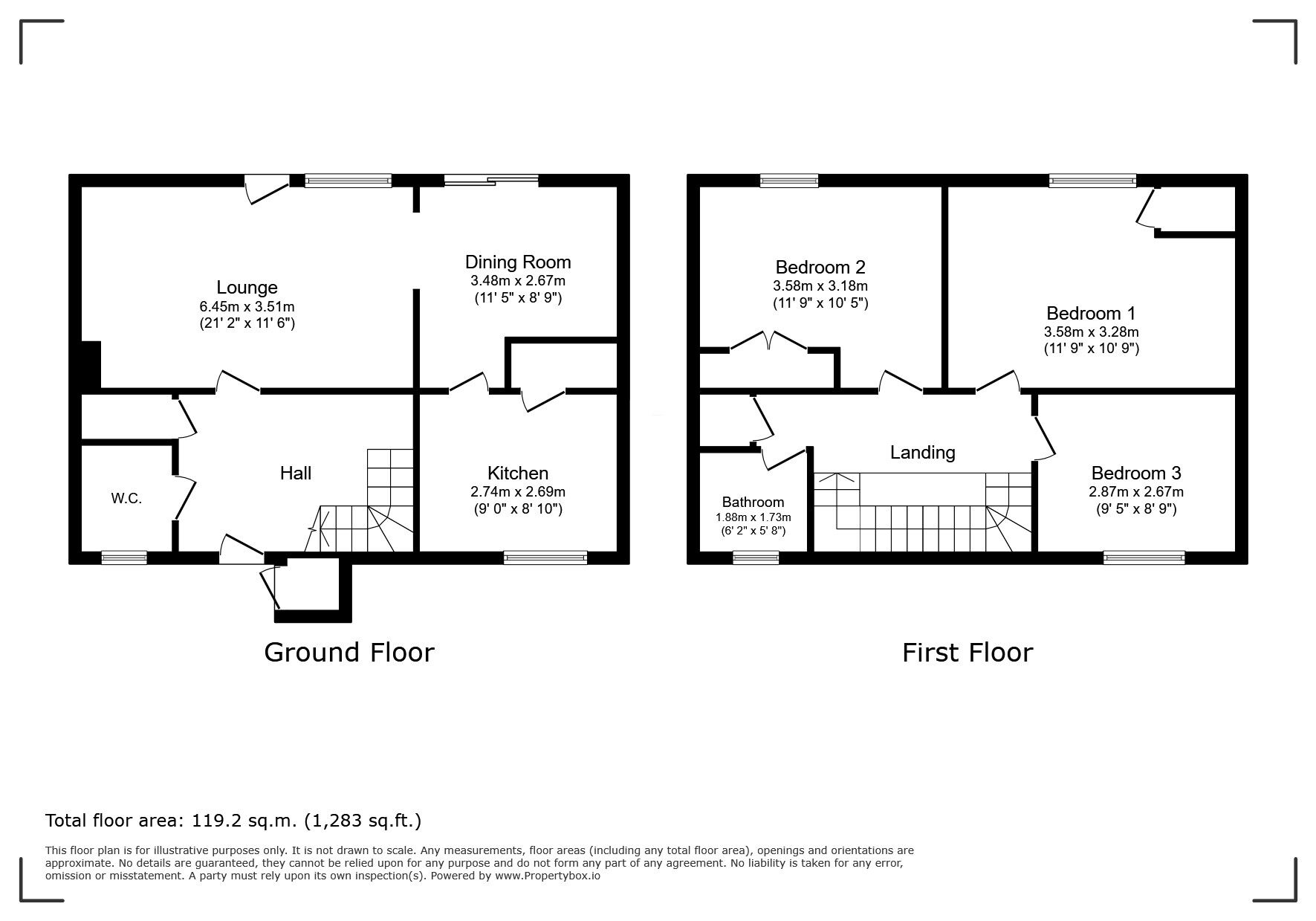 Floorplan of 3 bedroom End Terrace House for sale, Verdi Close, Hampshire, RG22