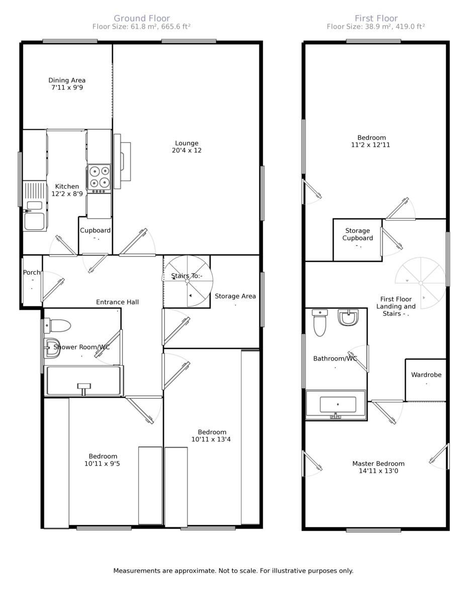 Floorplan of 4 bedroom Detached House to rent, High Road, Cotton End, Bedford, MK45