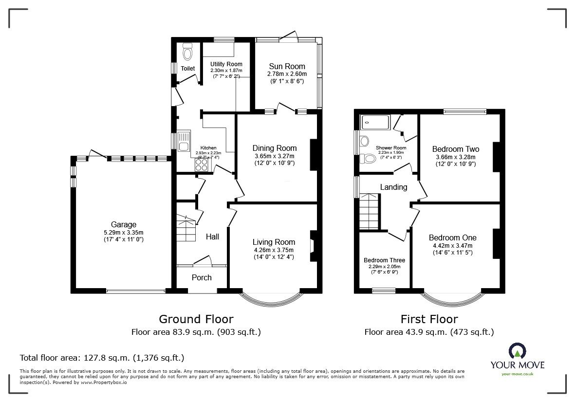 Floorplan of 3 bedroom Semi Detached House for sale, Sexton Avenue, Bedford, Bedfordshire, MK42