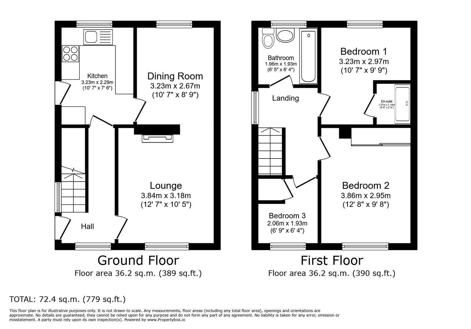 Floorplan of 3 bedroom Semi Detached House to rent, Ribble Way, Bedford, Bedfordshire, MK41