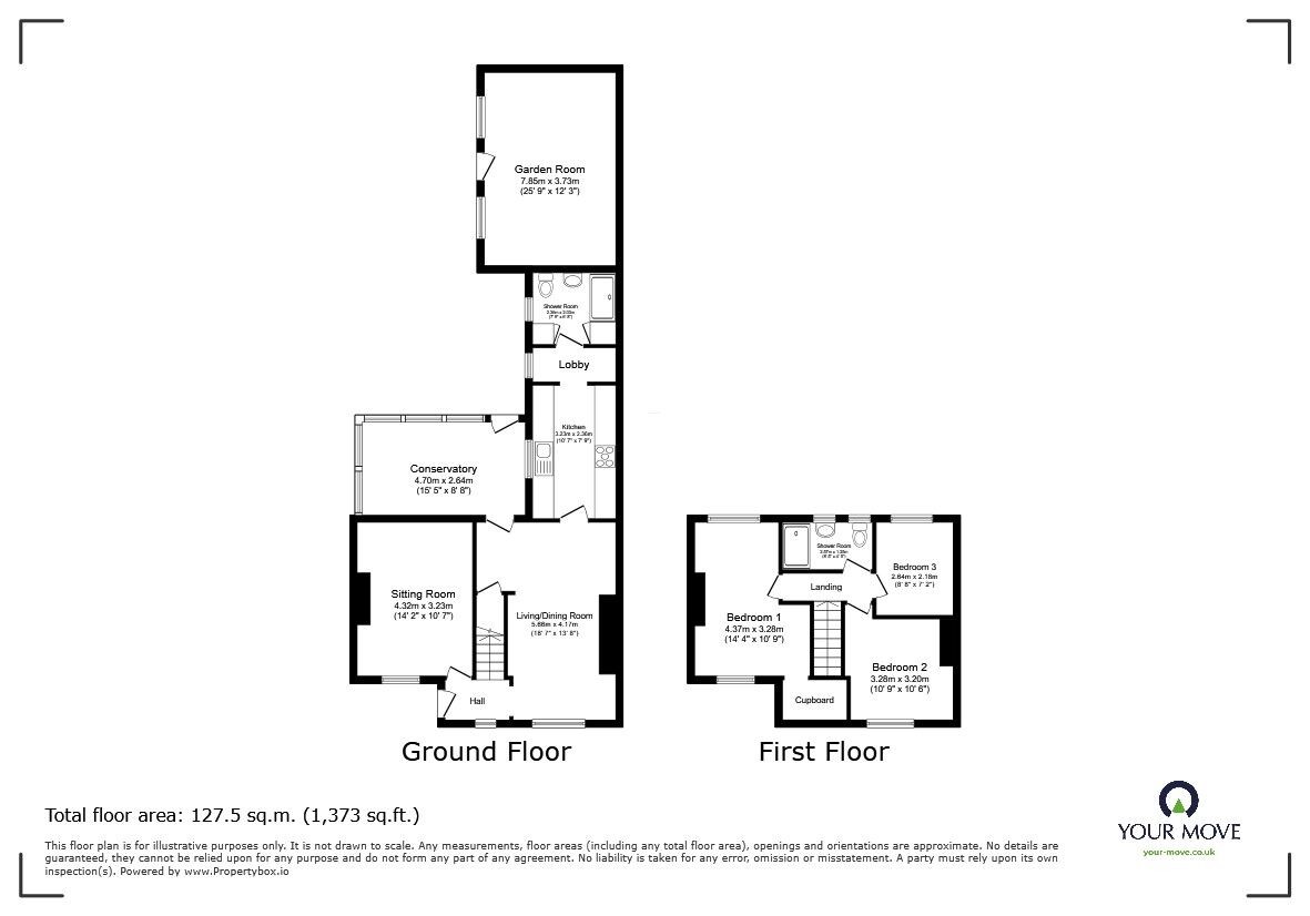 Floorplan of 3 bedroom Semi Detached House for sale, Newton Road, Bedford, Bedfordshire, MK42