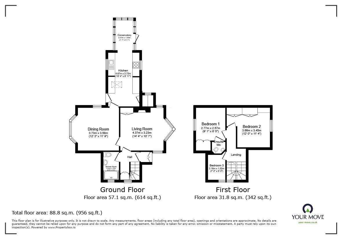 Floorplan of 3 bedroom Detached House for sale, Kempston Road, Bedford, Bedfordshire, MK42