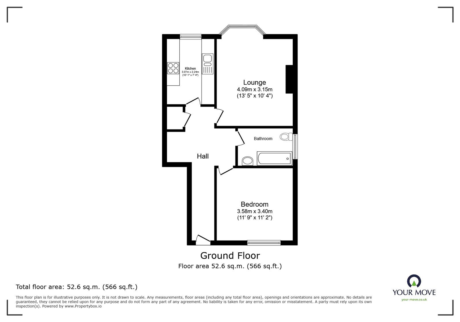 Floorplan of 1 bedroom Flat to rent, St. Michaels Road, Bedford, Bedfordshire, MK40