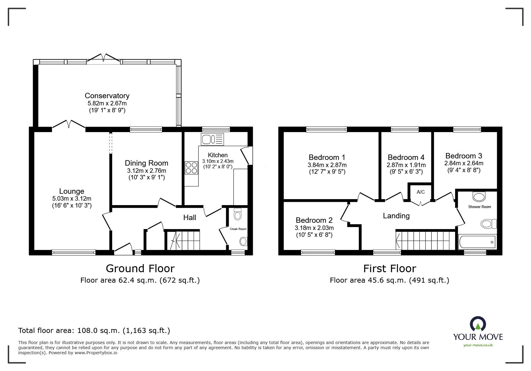 Floorplan of 4 bedroom Detached House to rent, Huntsmans Way, Milton Ernest, Bedfordshire, MK44