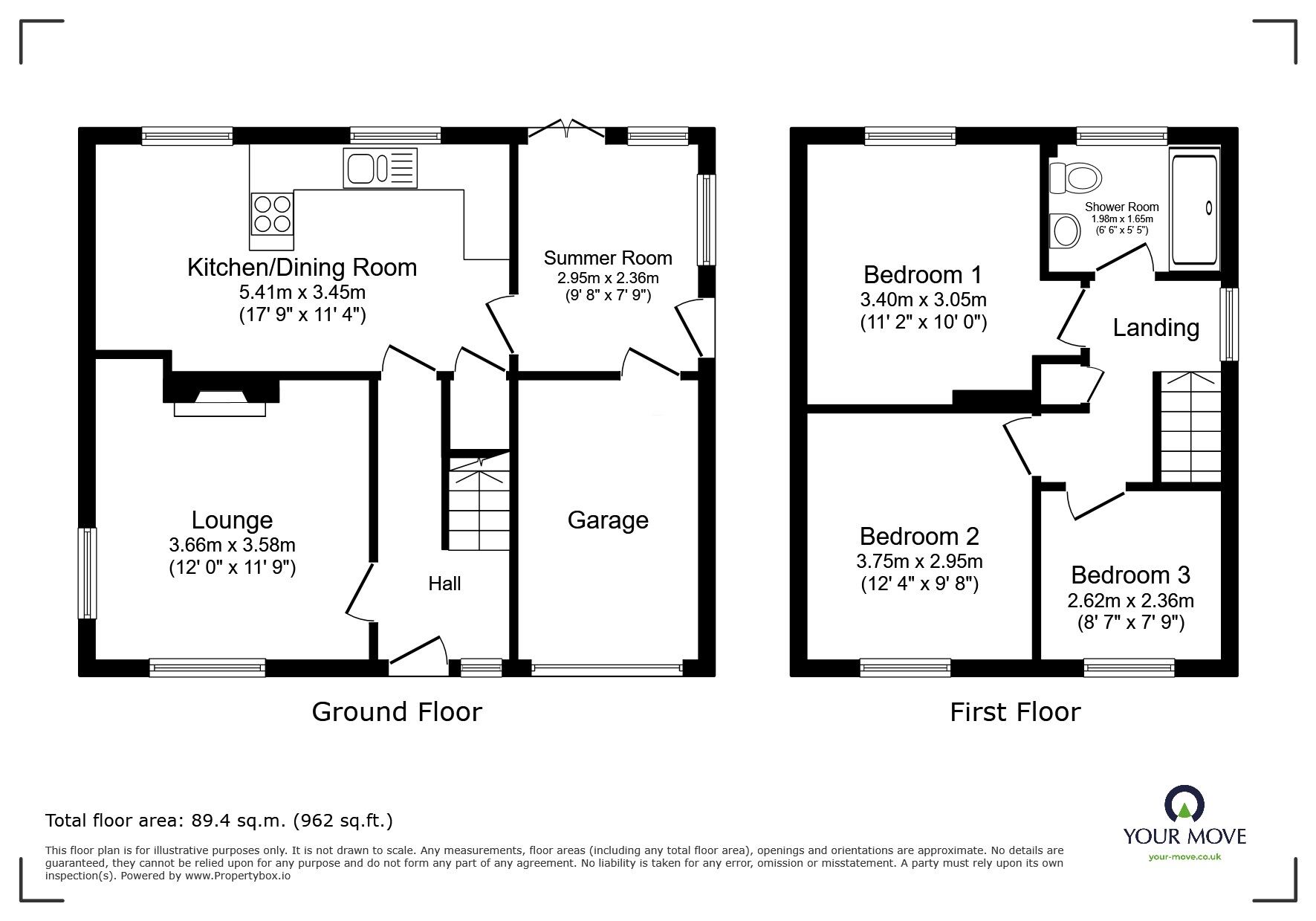 Floorplan of 3 bedroom Detached House to rent, Becher Close, Renhold, Bedfordshire, MK41