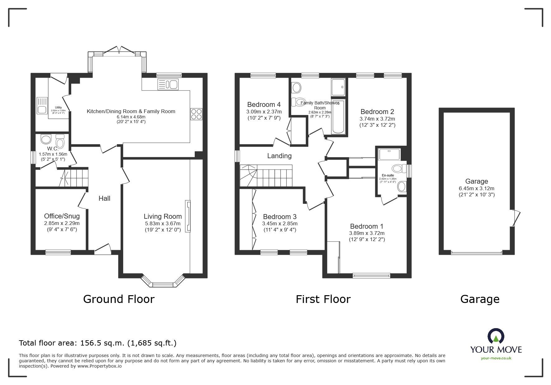 Floorplan of 4 bedroom Detached House for sale, Peregrine Way, Wixams, Bedfordshire, MK42