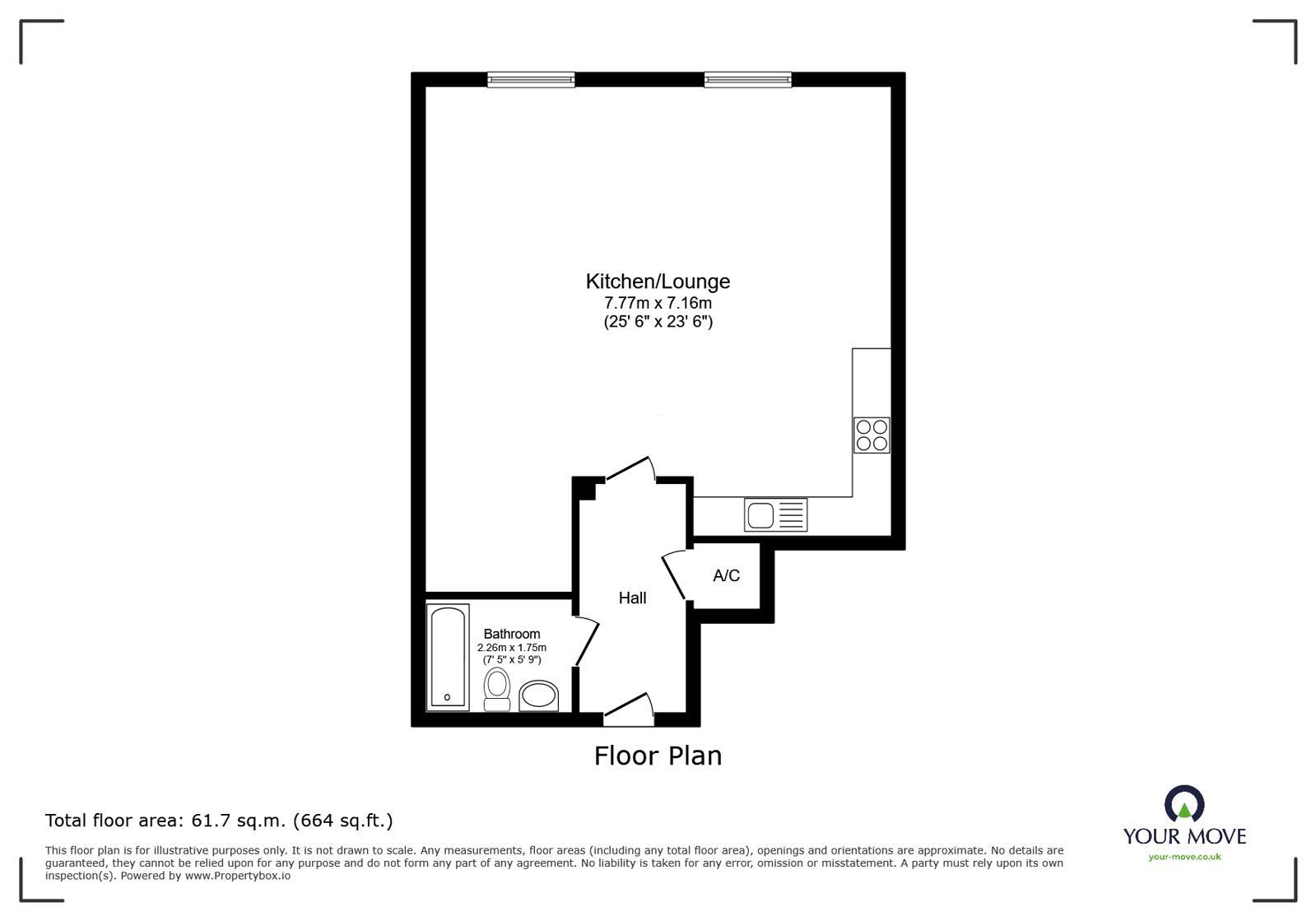 Floorplan of Property to rent, Harpur Street, Bedford, Bedfordshire, MK40