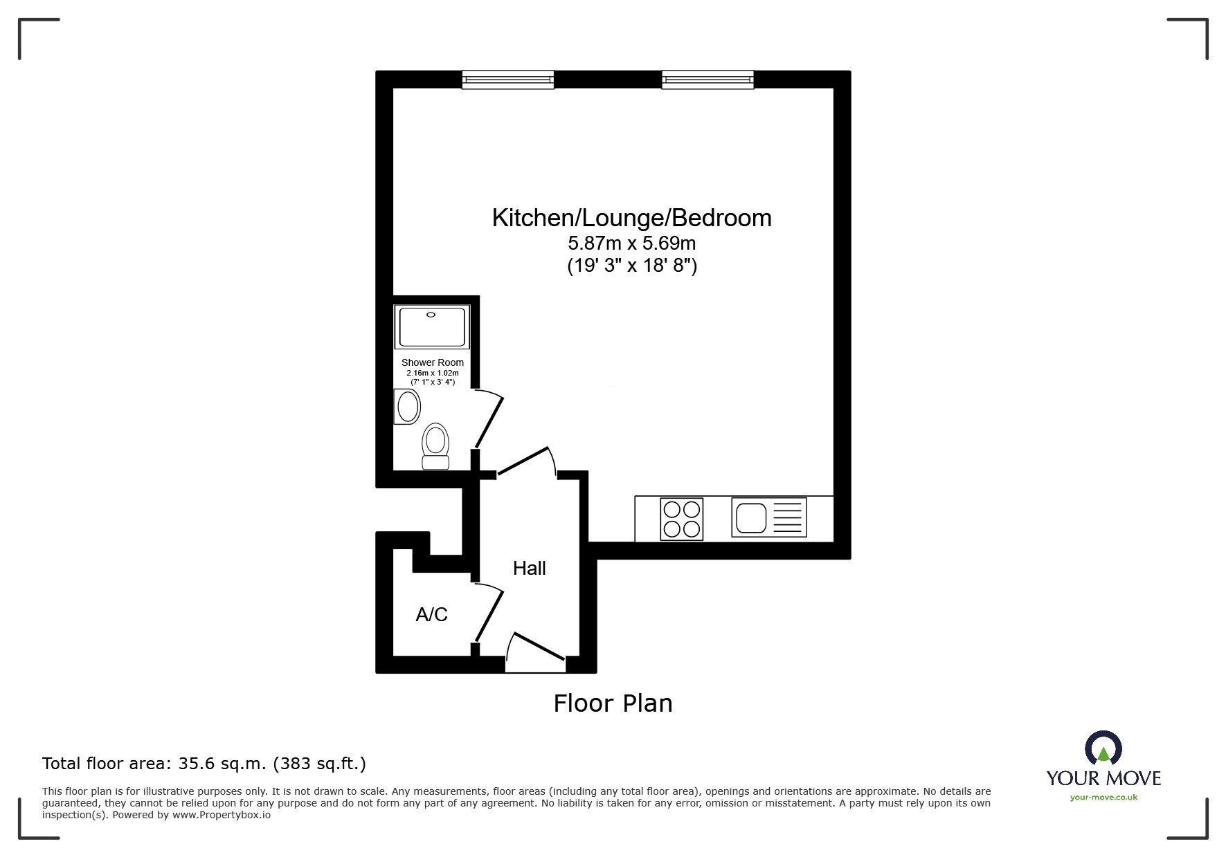 Floorplan of Flat to rent, Harpur Street, Bedford, Bedfordshire, MK40