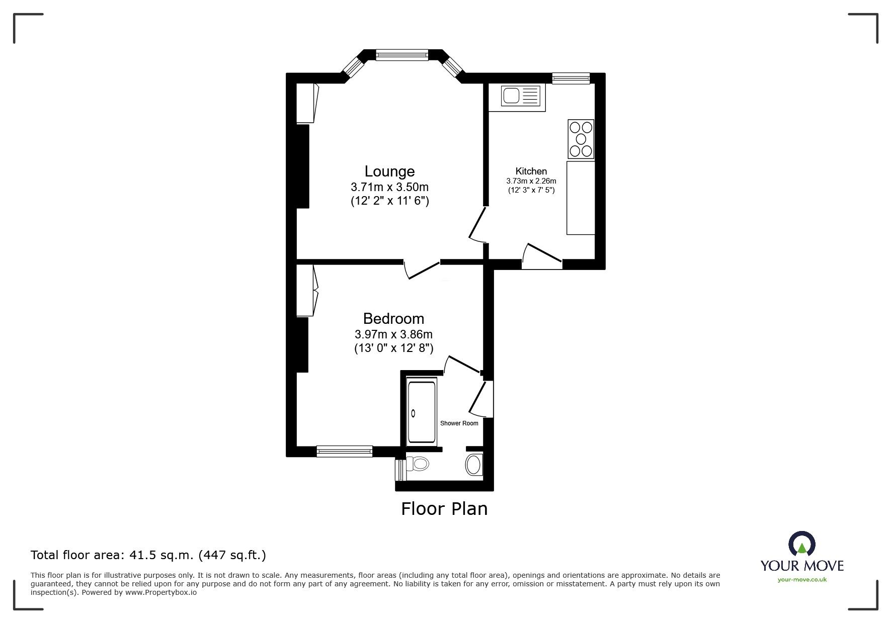 Floorplan of 1 bedroom Flat to rent, St. Michaels Road, Bedford, Bedfordshire, MK40