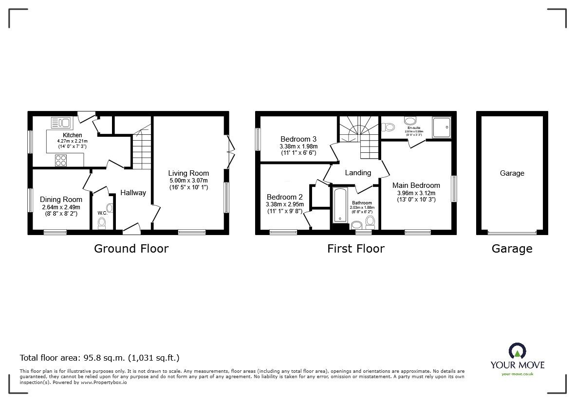 Floorplan of 3 bedroom Detached House for sale, Moorland Close, Wixams, Bedfordshire, MK42