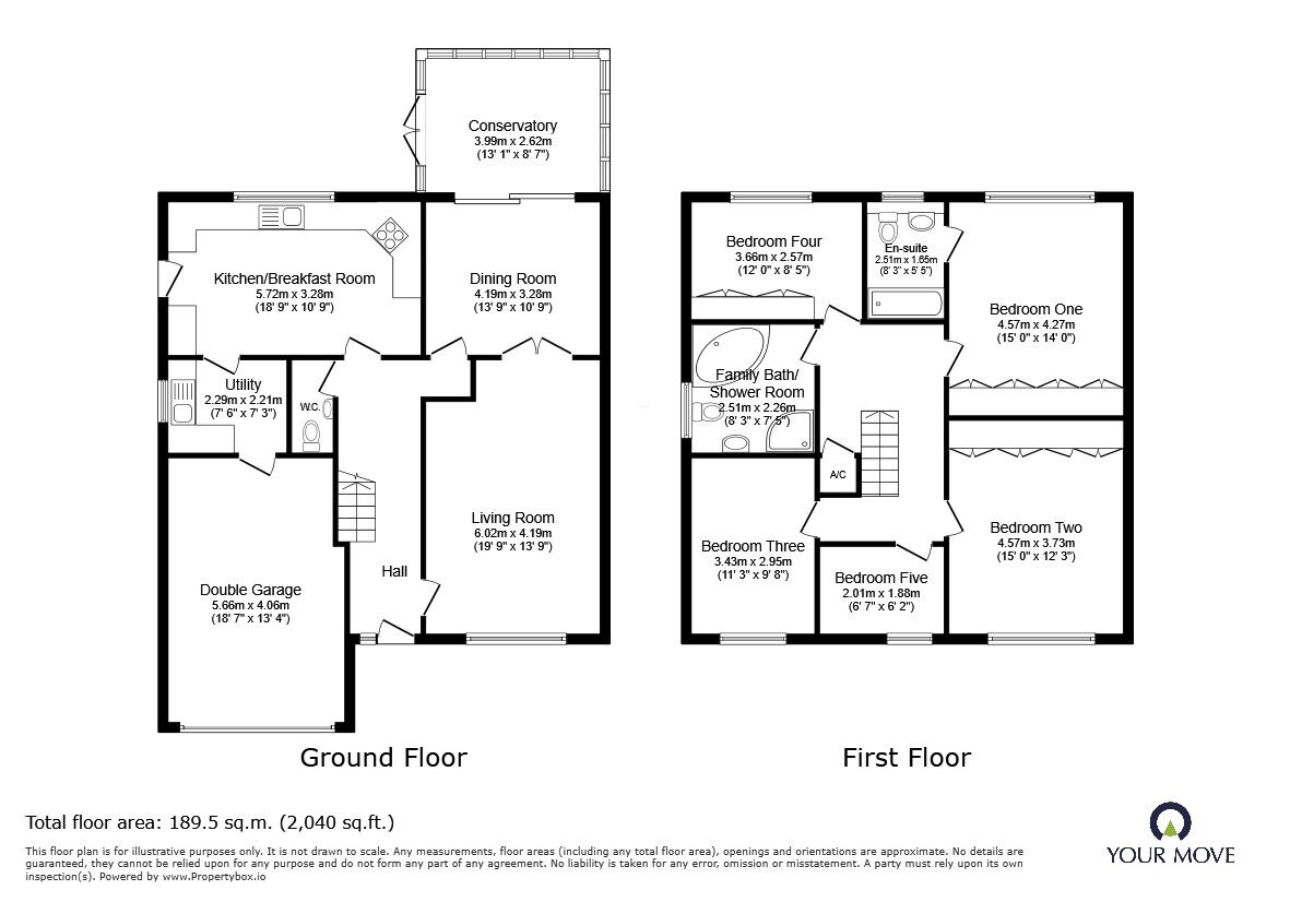 Floorplan of 4 bedroom Detached House for sale, Colchester Way, Bedford, Bedfordshire, MK41