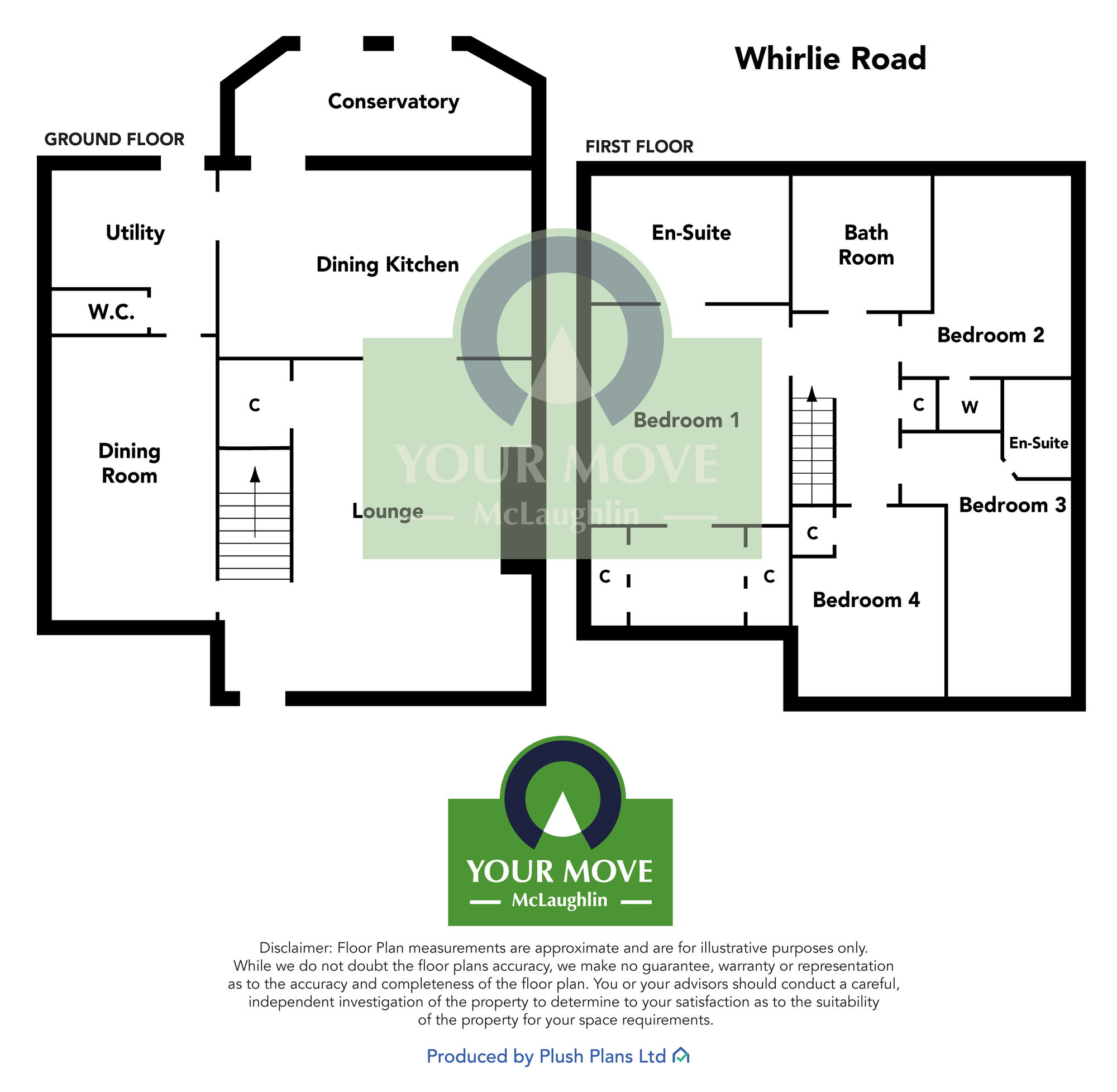 Floorplan of 4 bedroom Detached House for sale, Whirlie Road, Crosslee, Renfrewshire, PA6