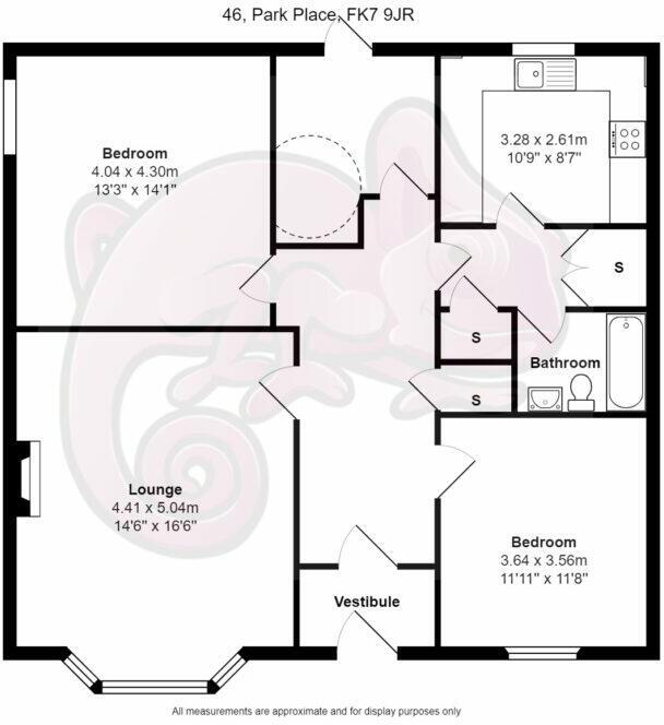 Floorplan of 2 bedroom  Flat for sale, Park Place, Stirling, Stirlingshire, FK7