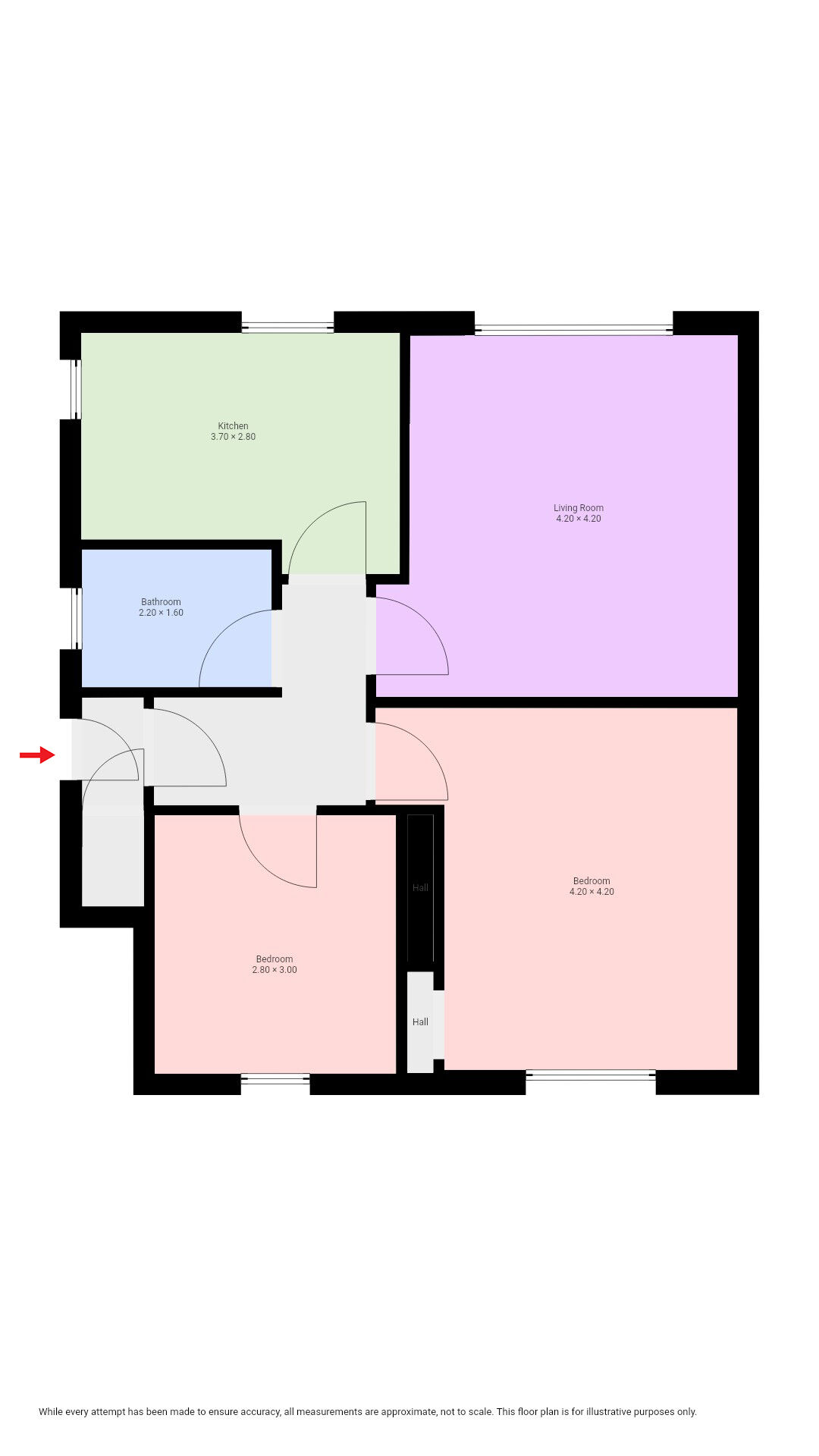 Floorplan of 2 bedroom  Flat for sale, West George Street, Coatbridge, North Lanarkshire, ML5