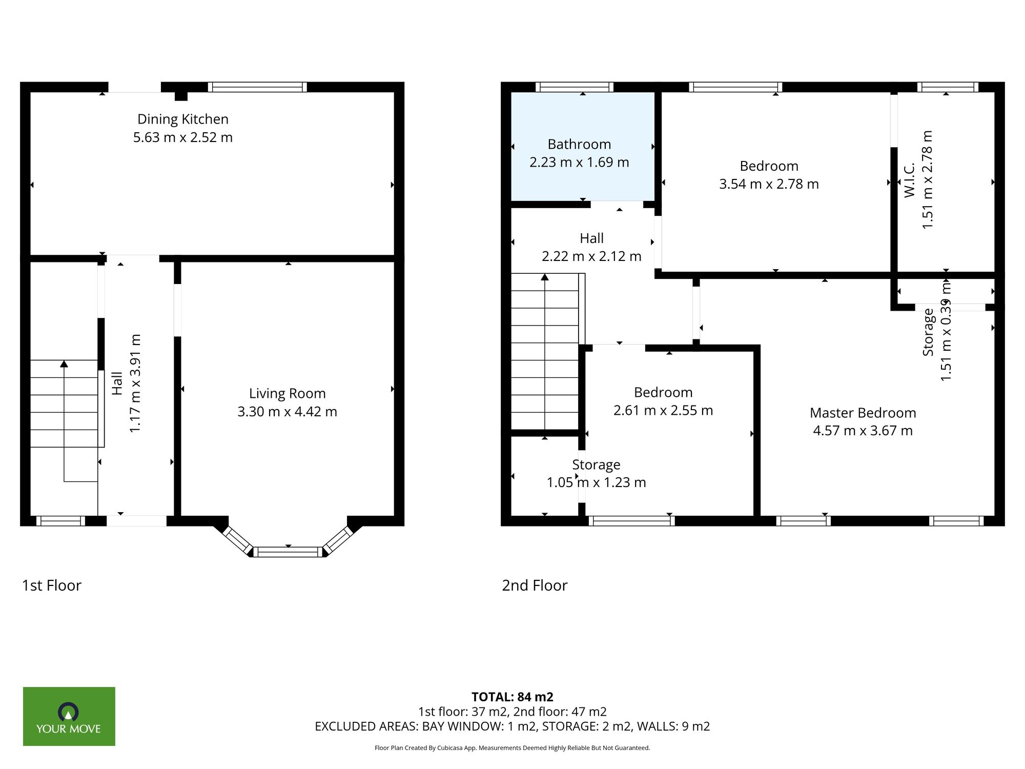 Floorplan of 3 bedroom Mid Terrace House for sale, North Calder Drive, Airdrie, North Lanarkshire, ML6