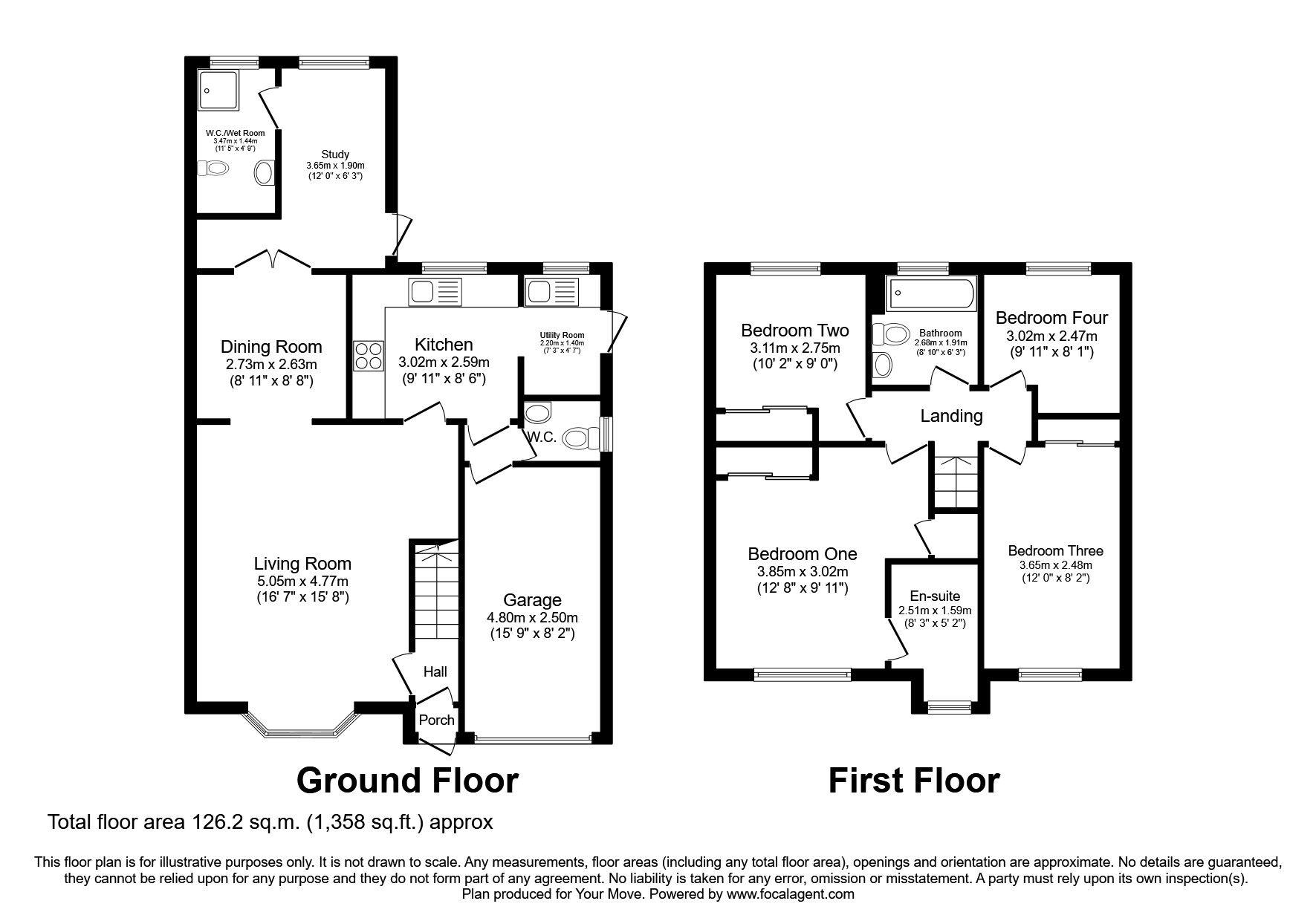 Floorplan of 5 bedroom Detached House to rent, Tintern Way, Bedworth, Warwickshire, CV12