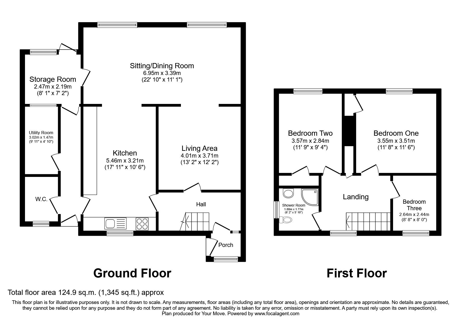 Floorplan of 3 bedroom Semi Detached House to rent, Beechwood Road, Bedworth, Warwickshire, CV12