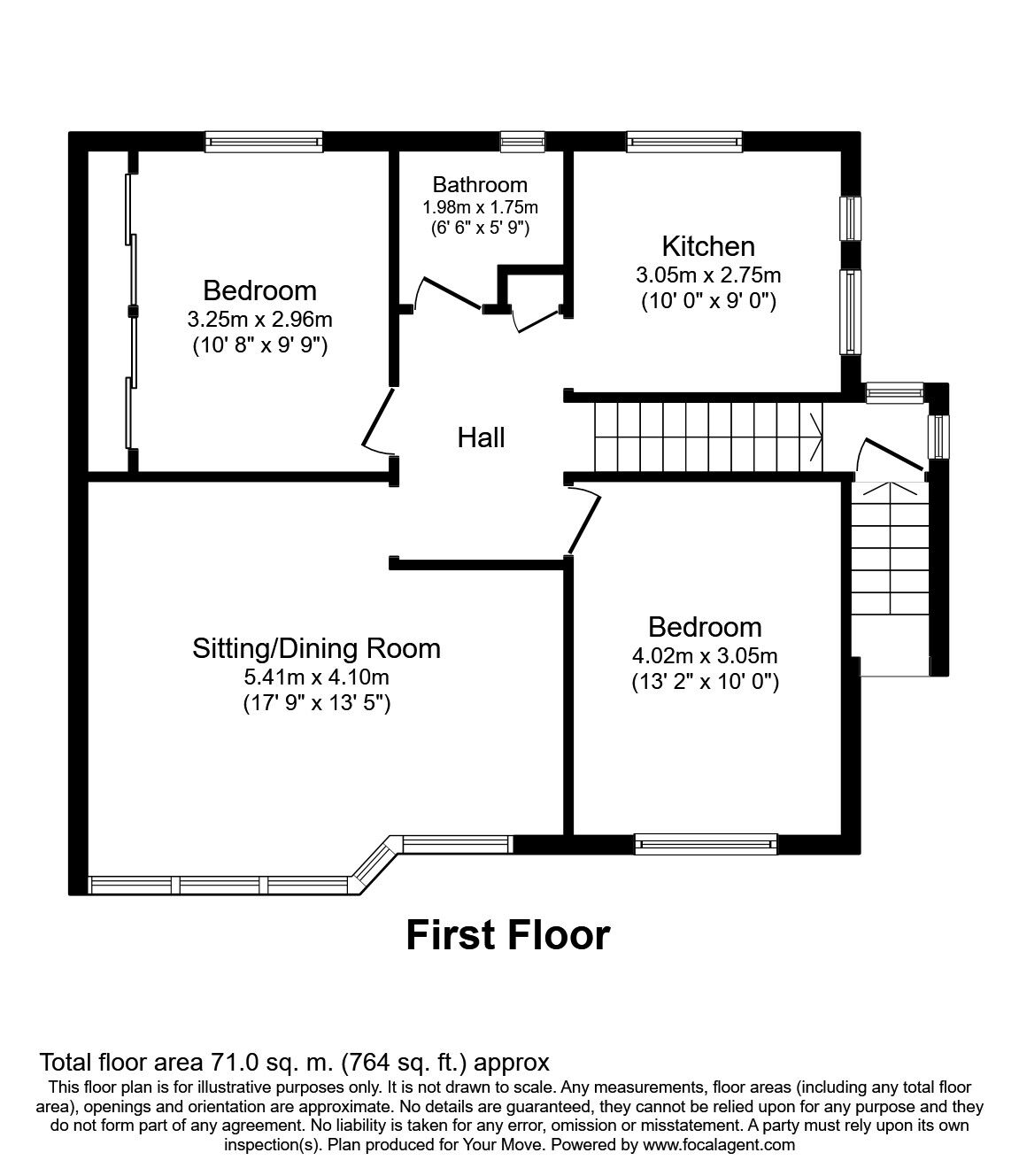 Floorplan of 2 bedroom Flat to rent, Barnacle Lane, Bulkington, Warwickshire, CV12