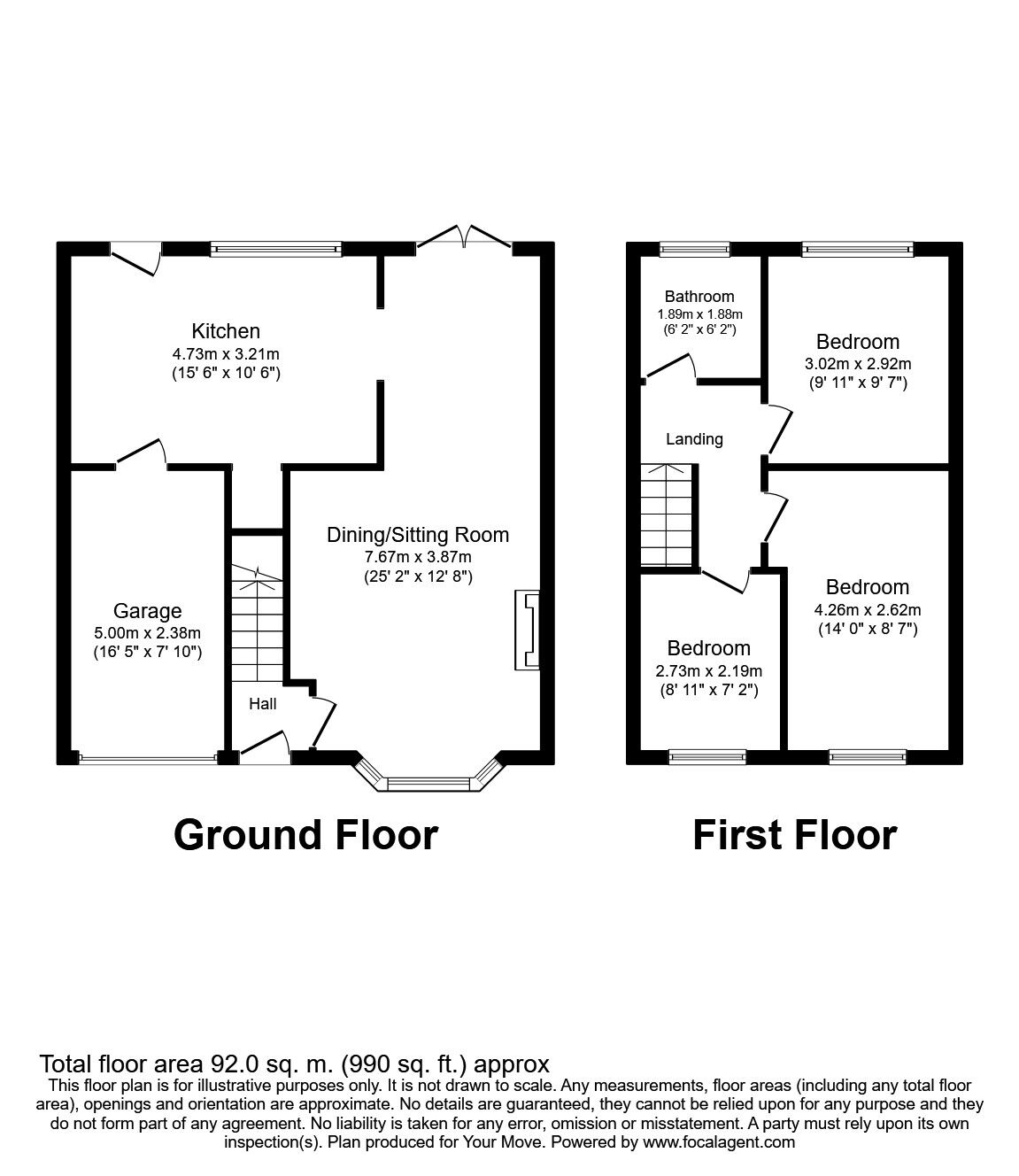 Floorplan of 3 bedroom Detached House to rent, Elmhurst Road, Coventry, CV6