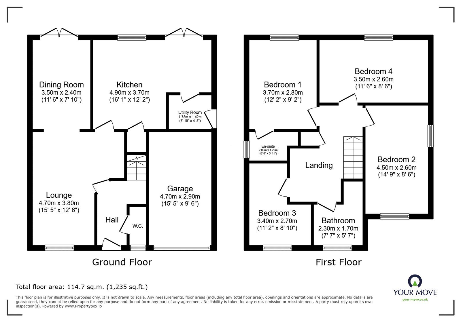 Floorplan of 4 bedroom Detached House for sale, Corn Meadows, Bedworth, Warwickshire, CV12