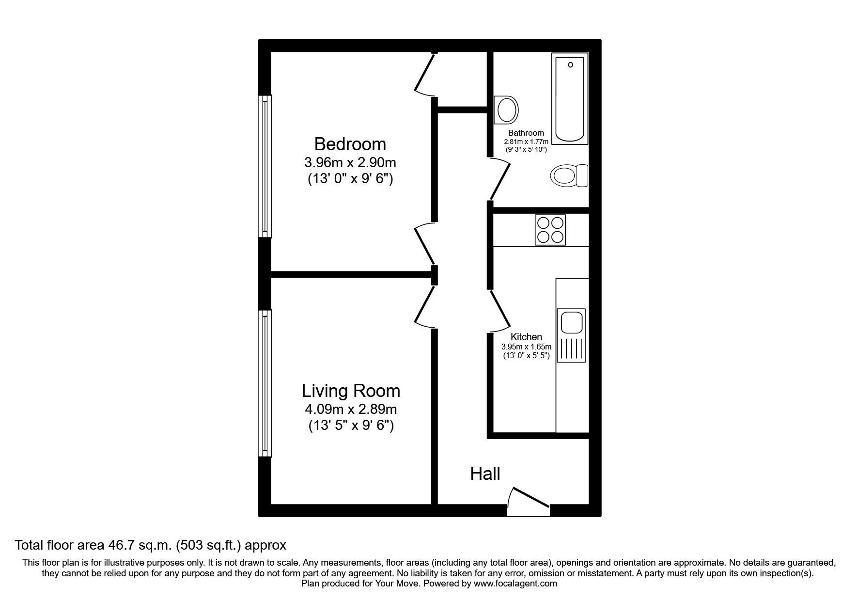 Floorplan of 3 bedroom Semi Detached House to rent, Doulton Court, Bedworth, Warwickshire, CV12