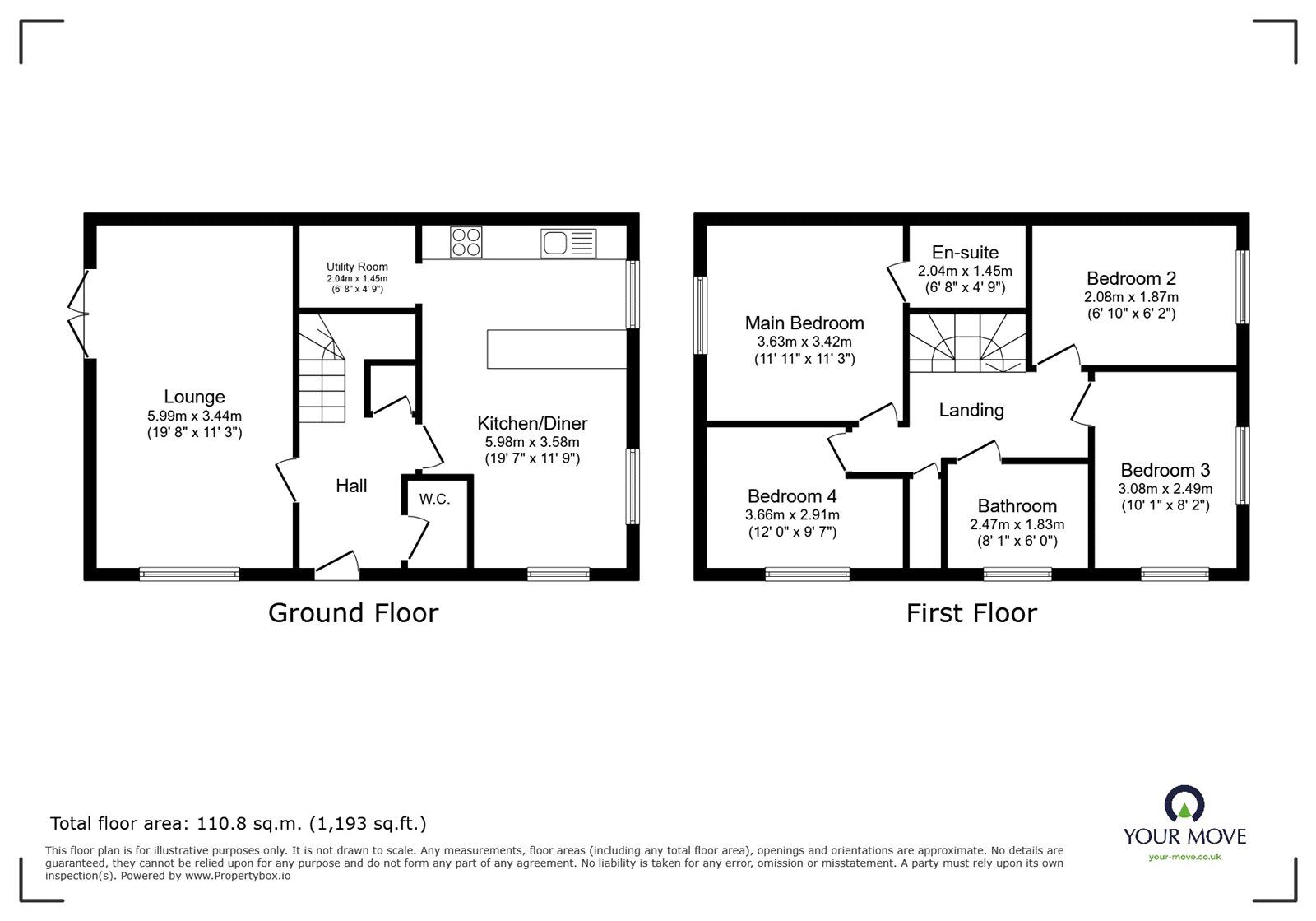 Floorplan of 4 bedroom Detached House for sale, Smarts Road, Bedworth, Warwickshire, CV12