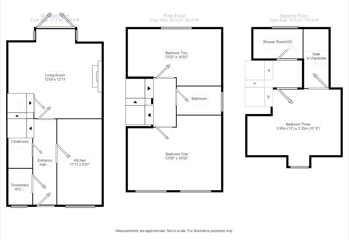 Floorplan of 3 bedroom Mid Terrace House to rent, William Street, Bedworth, Warwickshire, CV12