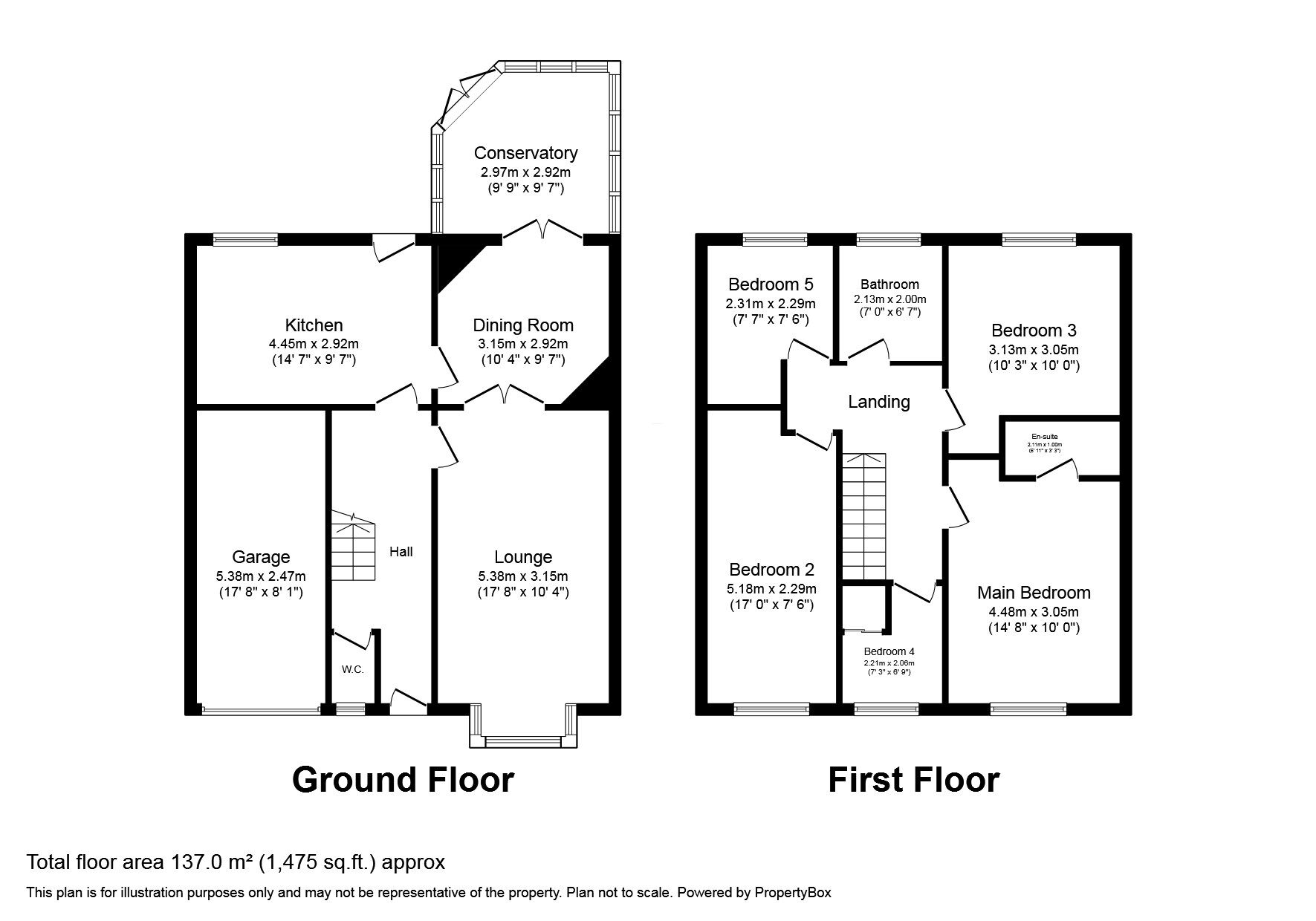 Floorplan of 5 bedroom Detached House for sale, Morgan Close, Arley, Warwickshire, CV7