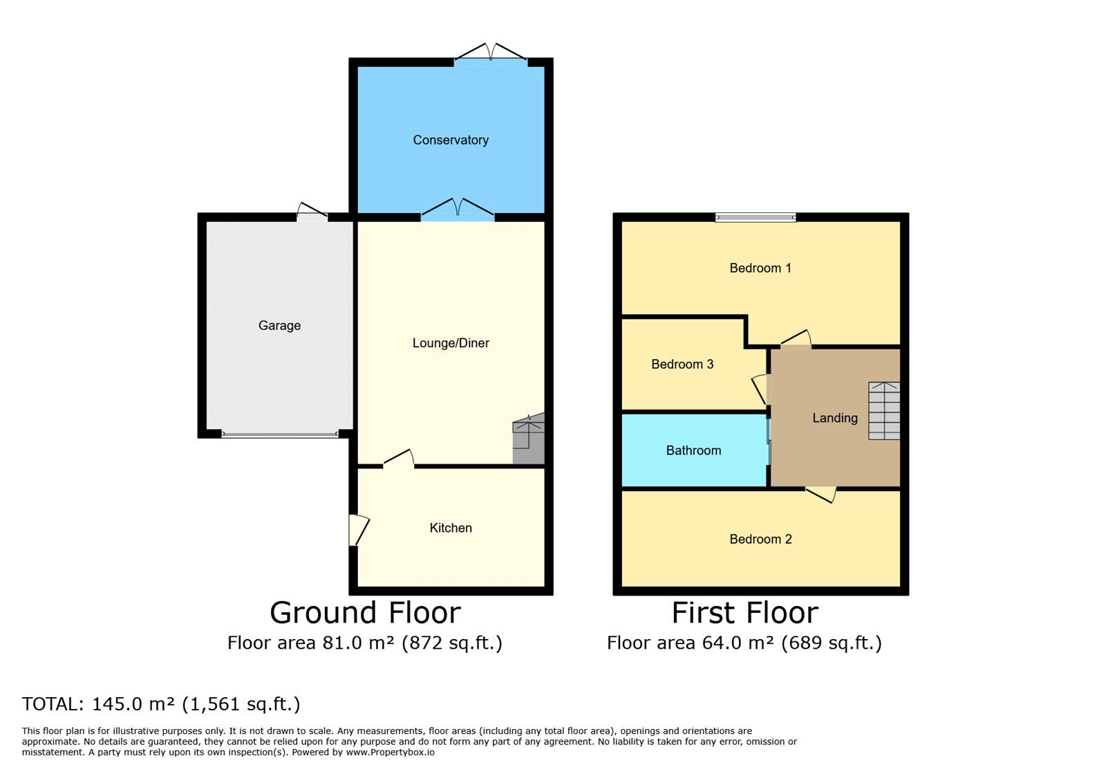 Floorplan of 3 bedroom Link Detached House for sale, Cedars Road, Exhall, Warwickshire, CV7