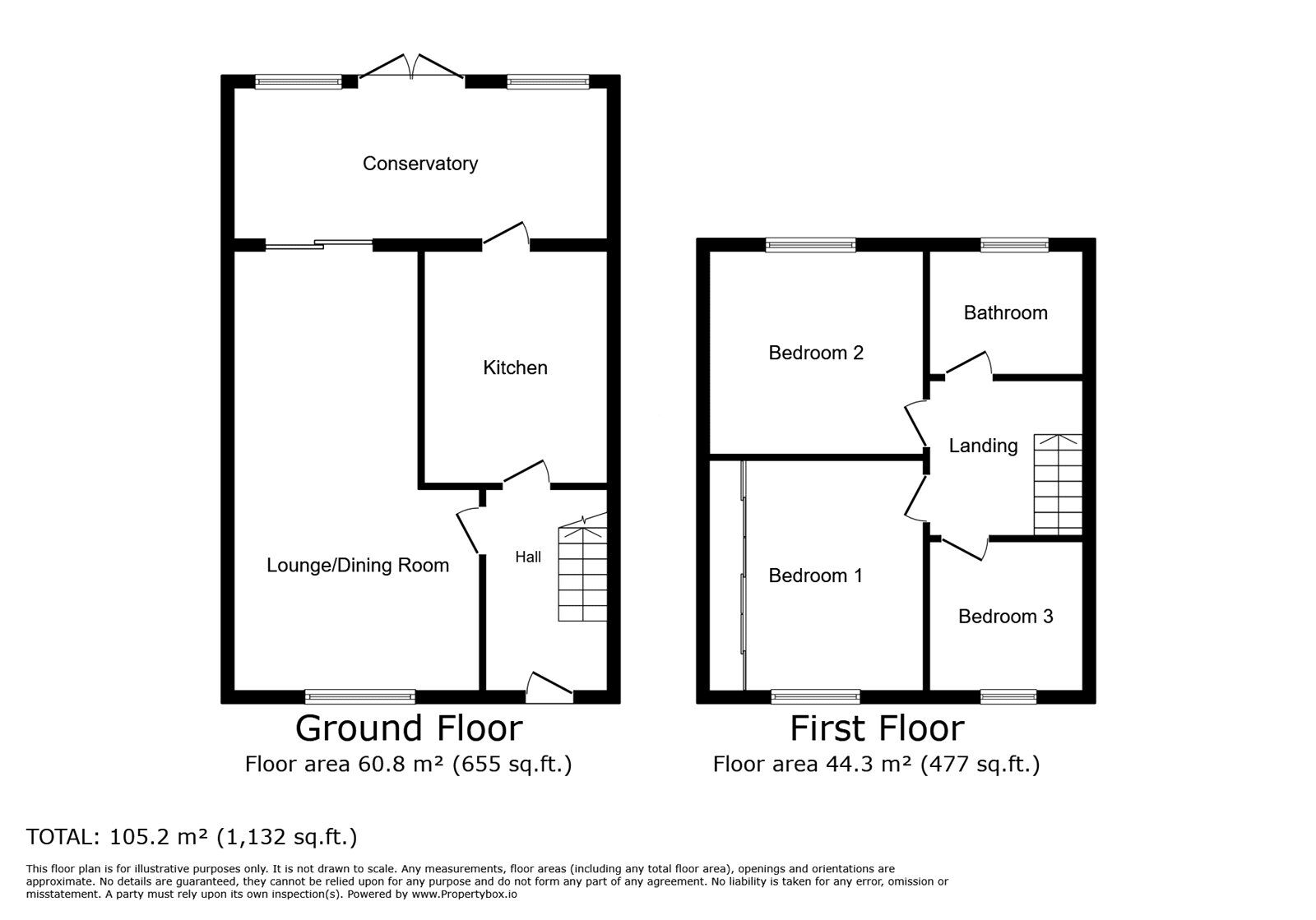 Floorplan of 3 bedroom Semi Detached House for sale, Delamere Road, Bedworth, Warwickshire, CV12