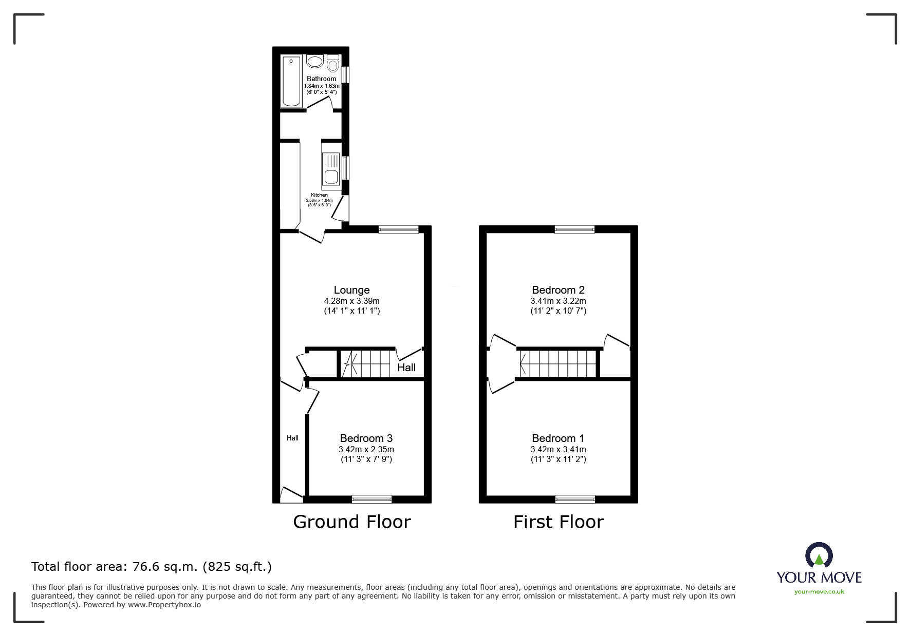 Floorplan of 3 bedroom Mid Terrace House to rent, Wyley Road, Coventry, West Midlands, CV6