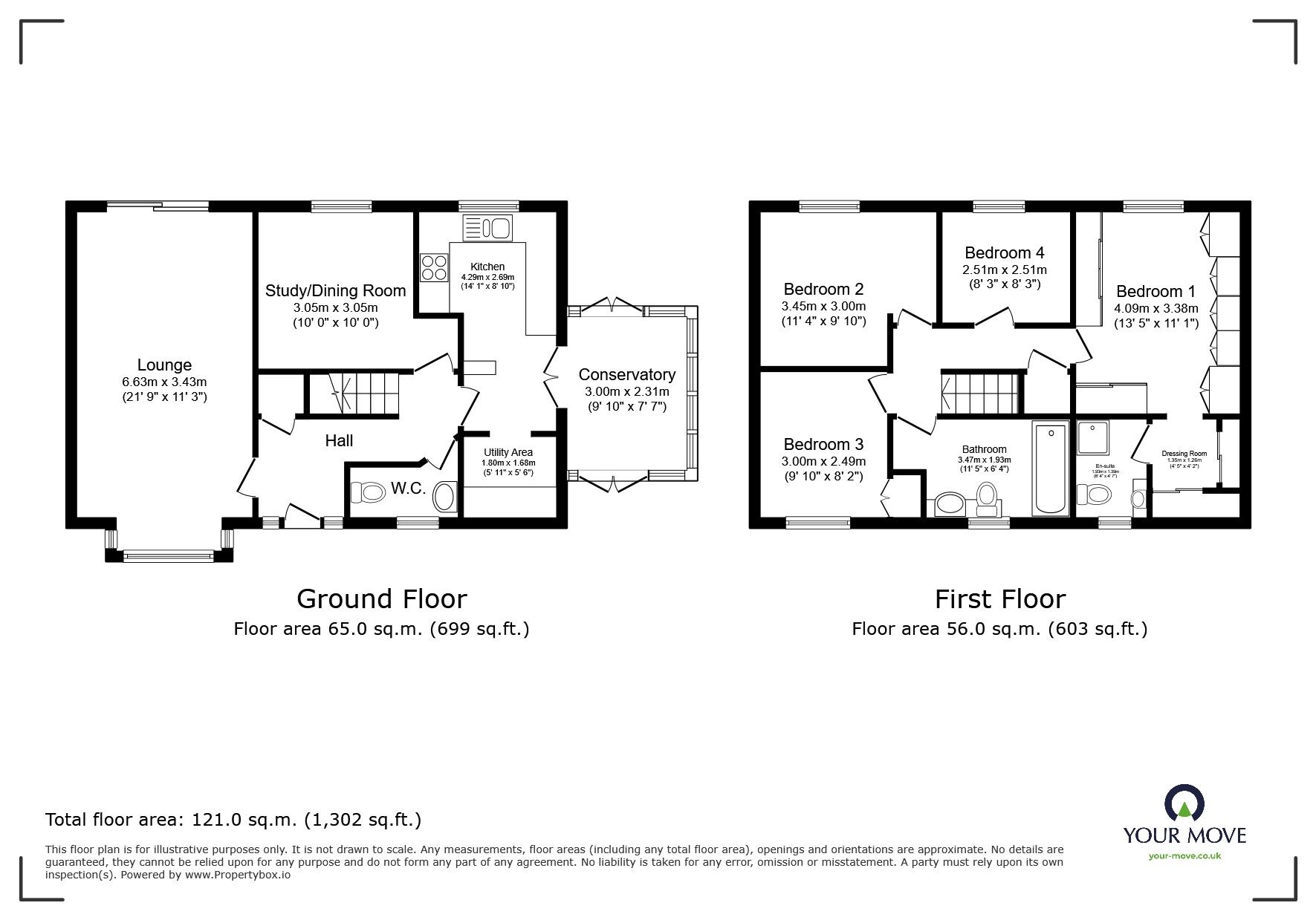 Floorplan of 4 bedroom Detached House for sale, The Priors, Bedworth, Warwickshire, CV12