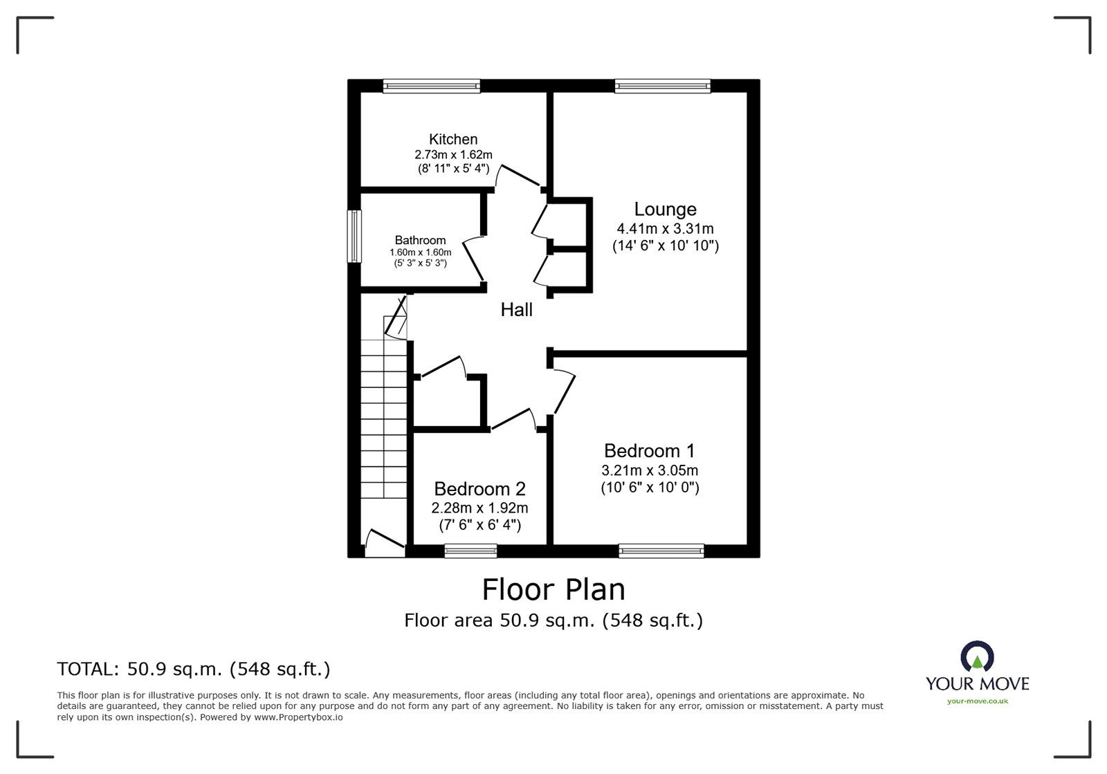 Floorplan of 2 bedroom  Flat for sale, Dark Lane, Bedworth, Warwickshire, CV12